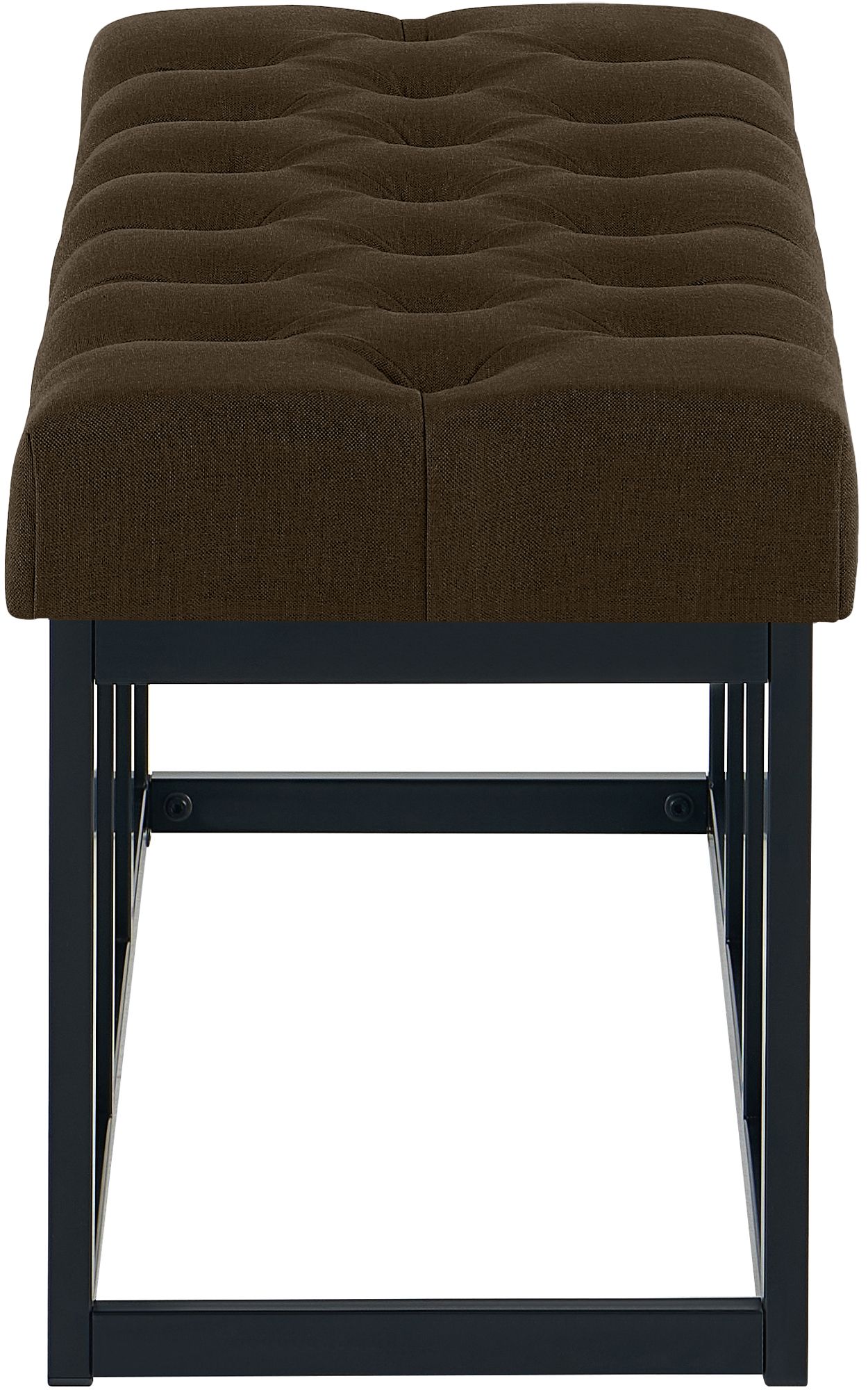 Banc Amun en tissu avec structure noire