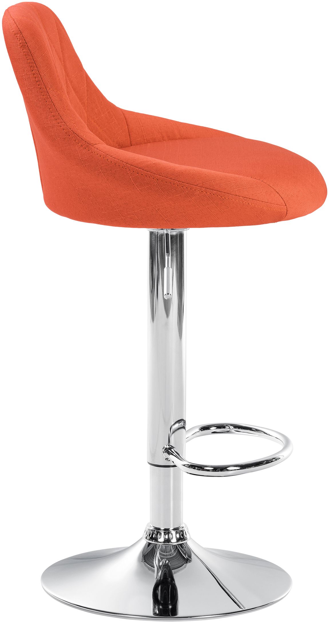 Tabouret de bar Lazio en Tissu Hauteur réglable siège pivotant