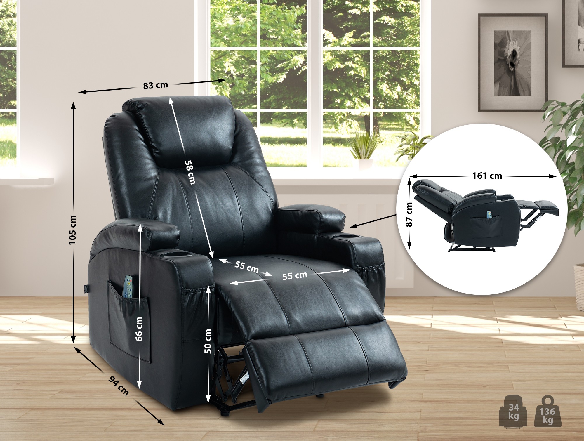 Fauteuil Galena avec fonction massage
