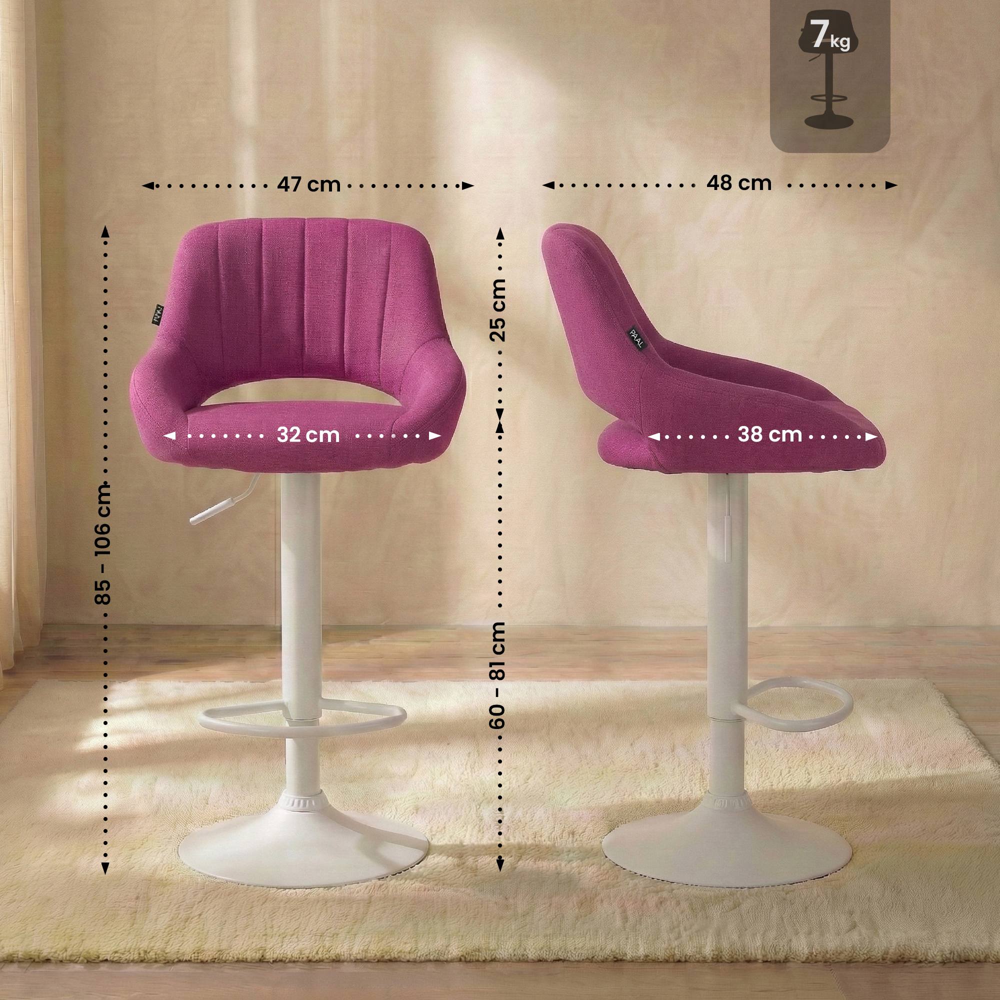 Tabouret de bar Milet en tissu