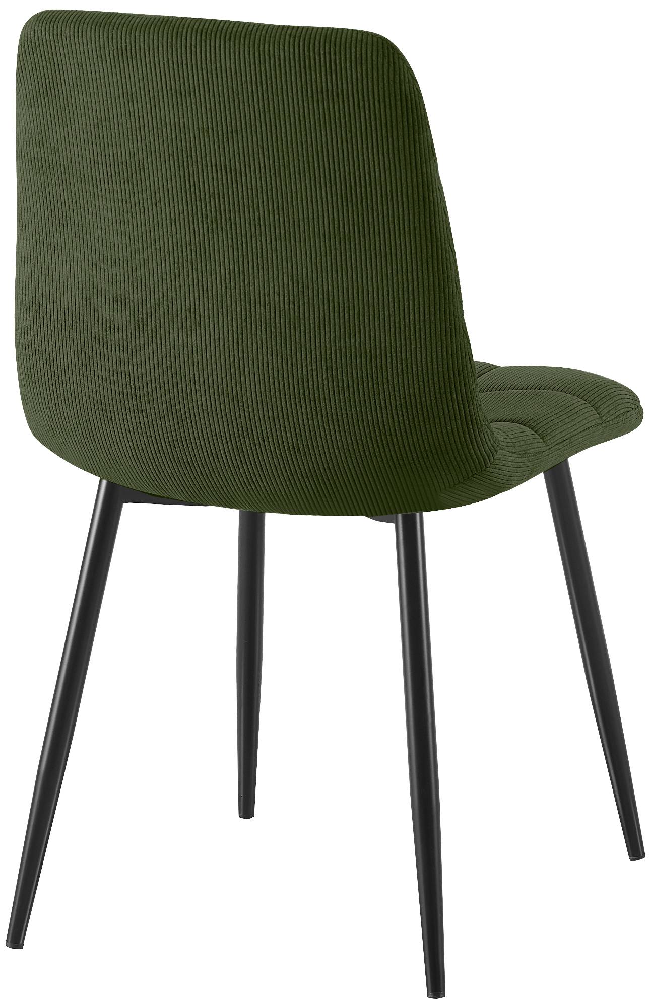 Lot de 2 chaises de salle a manger Antibes en velours cotele