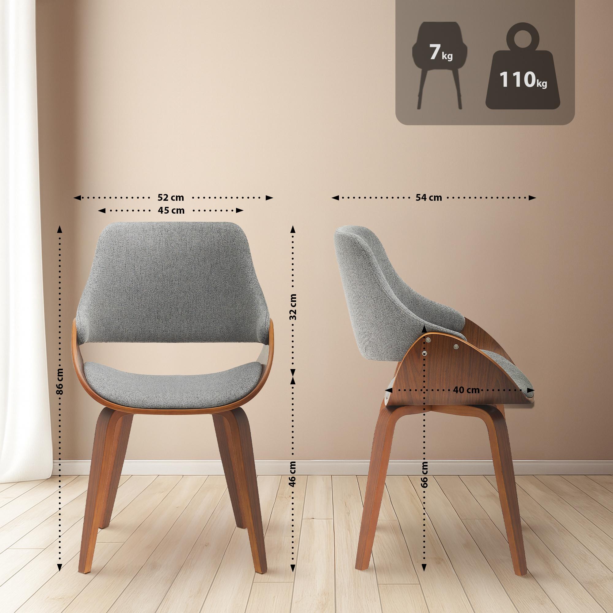 Lot de 2 chaises de salle à manger Vangale
