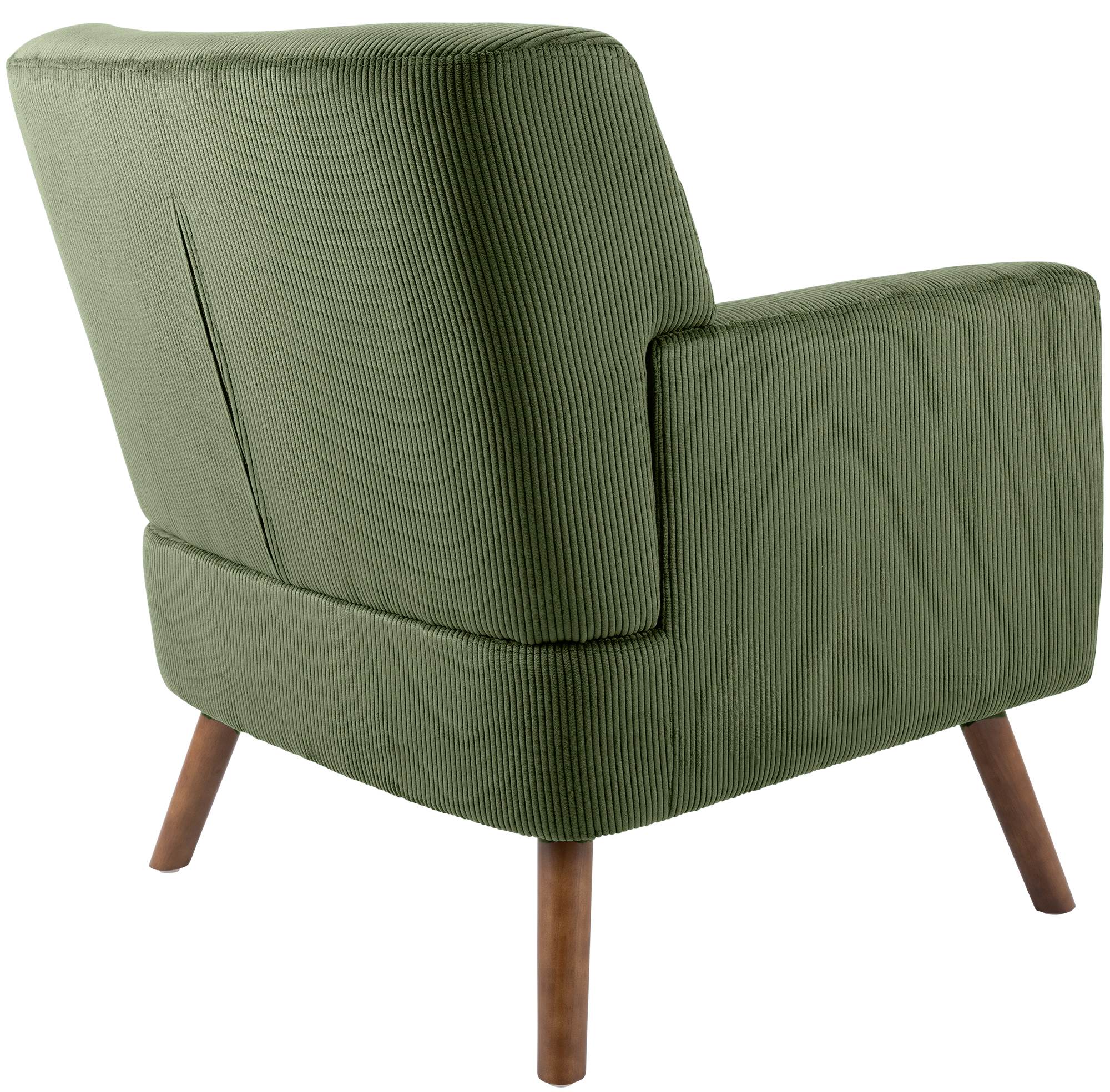 Fauteuil Kioni en velours cotele