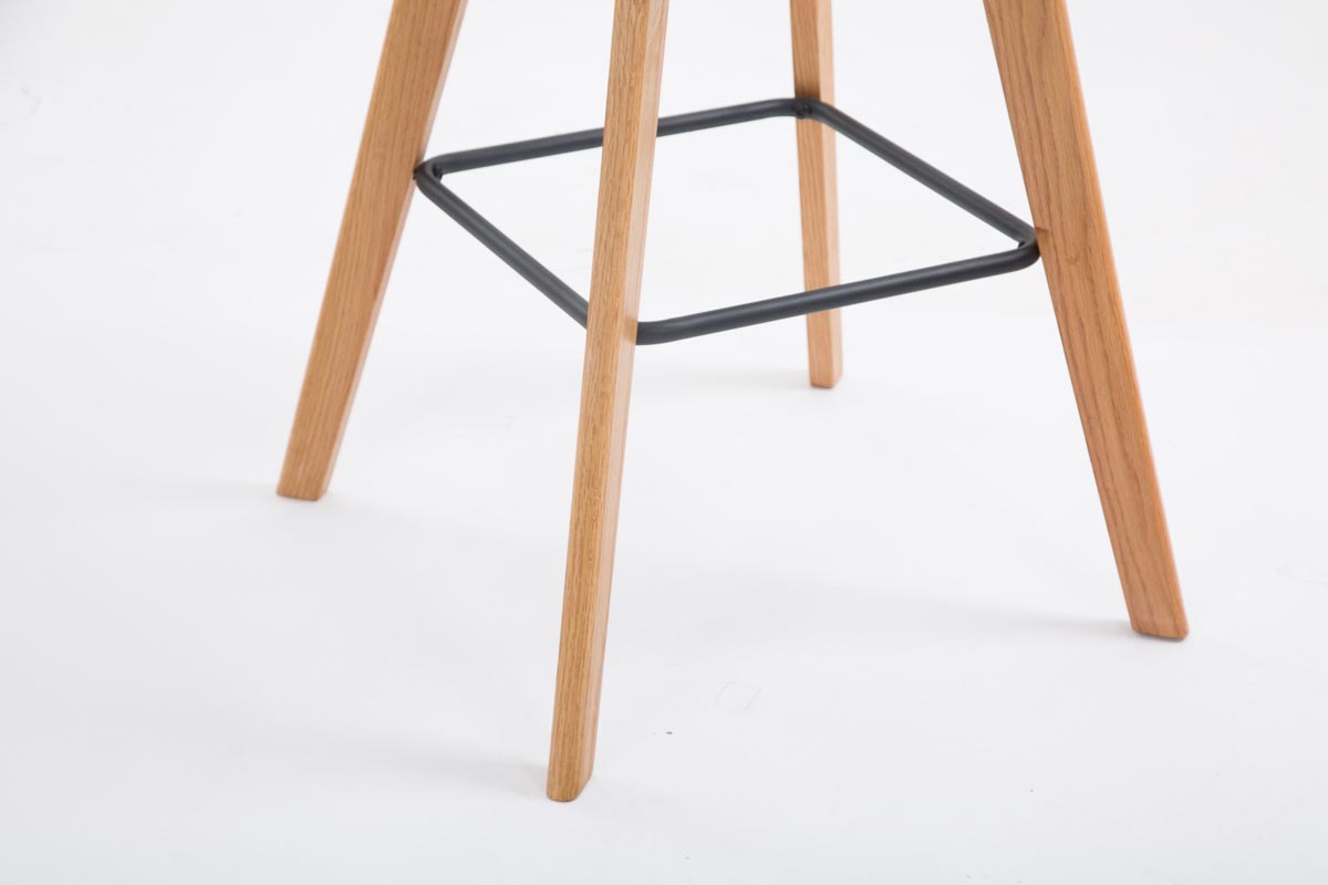 Tabouret de Metz tissu blanc