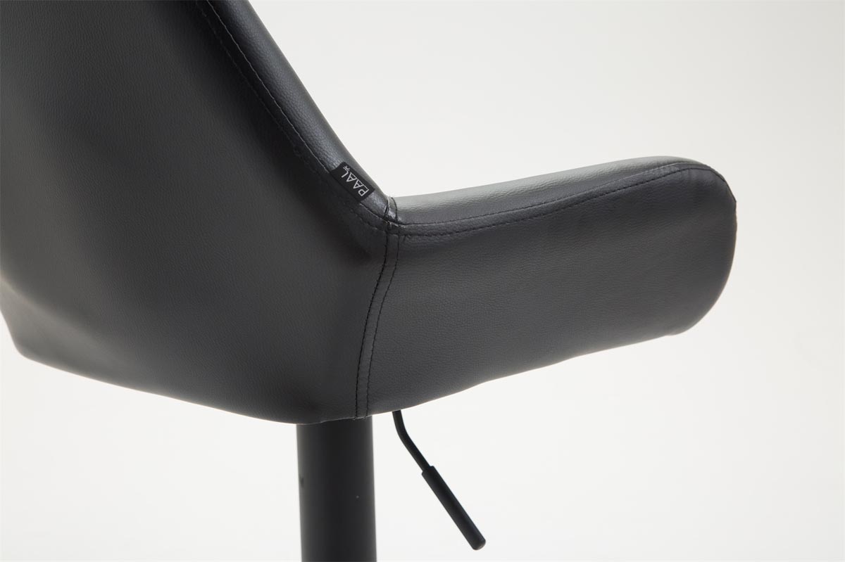Tabouret de bar Braga similicuir avec pied en métal