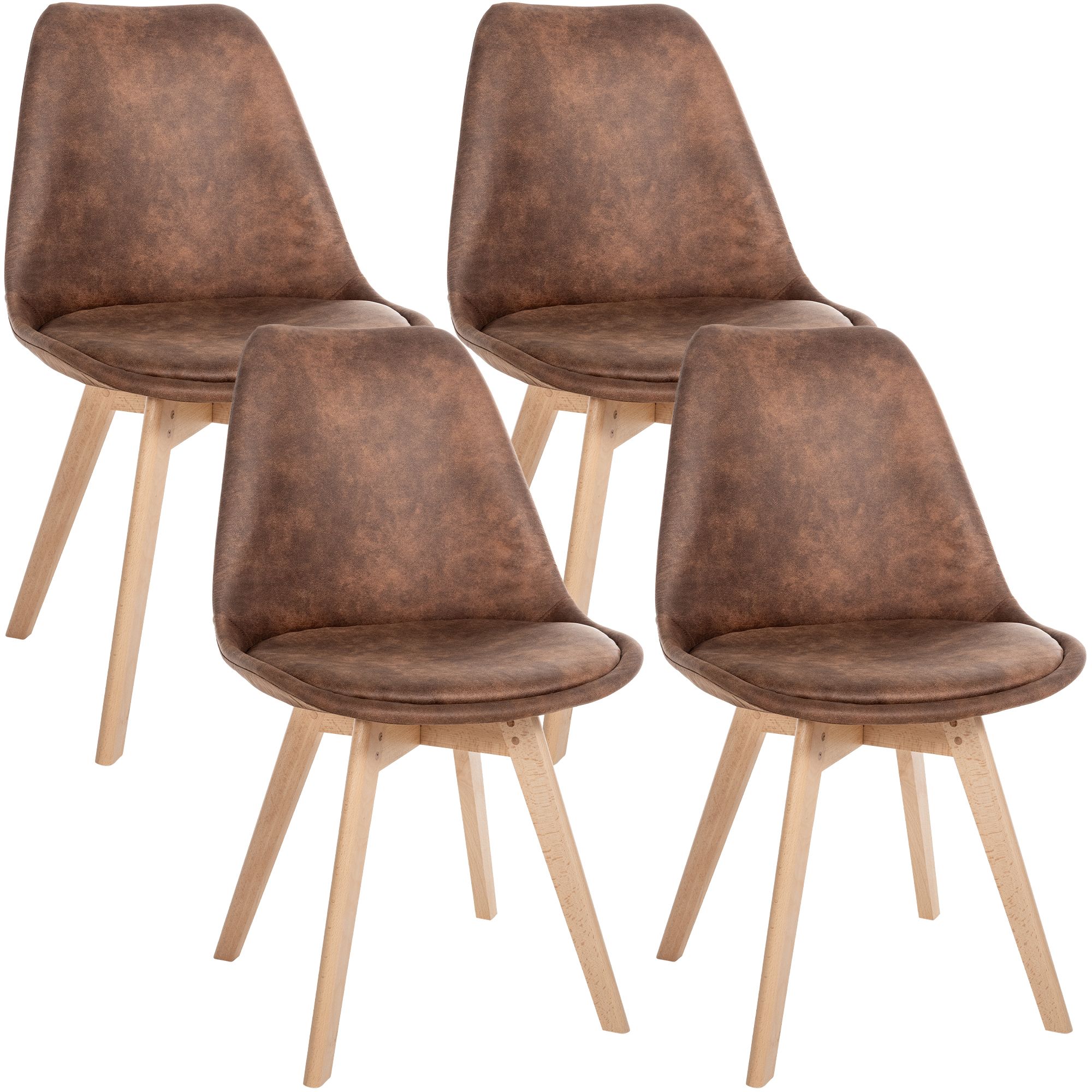 Lot de 4 chaises de salle a manger Linares