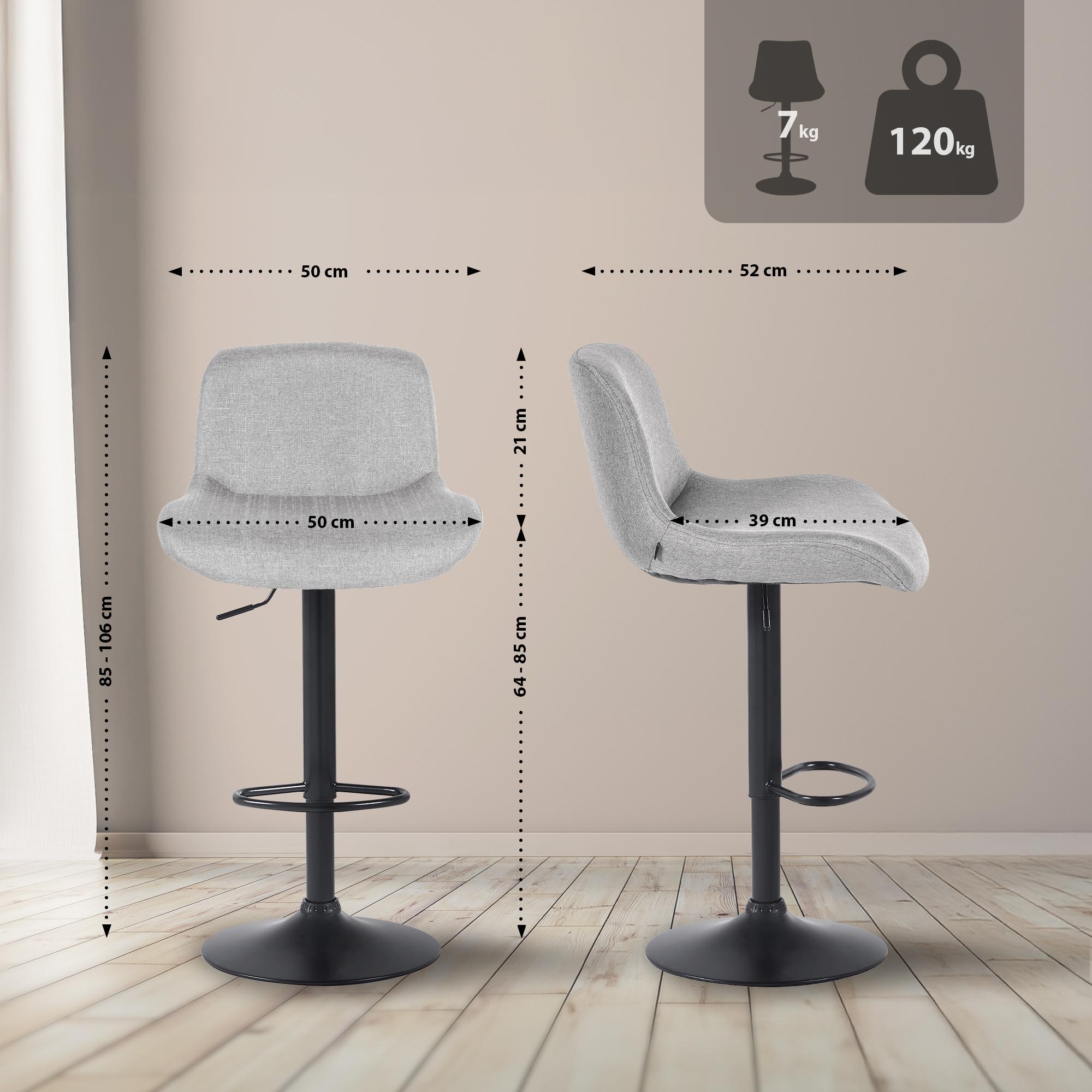Tabouret de bar Solon noir
