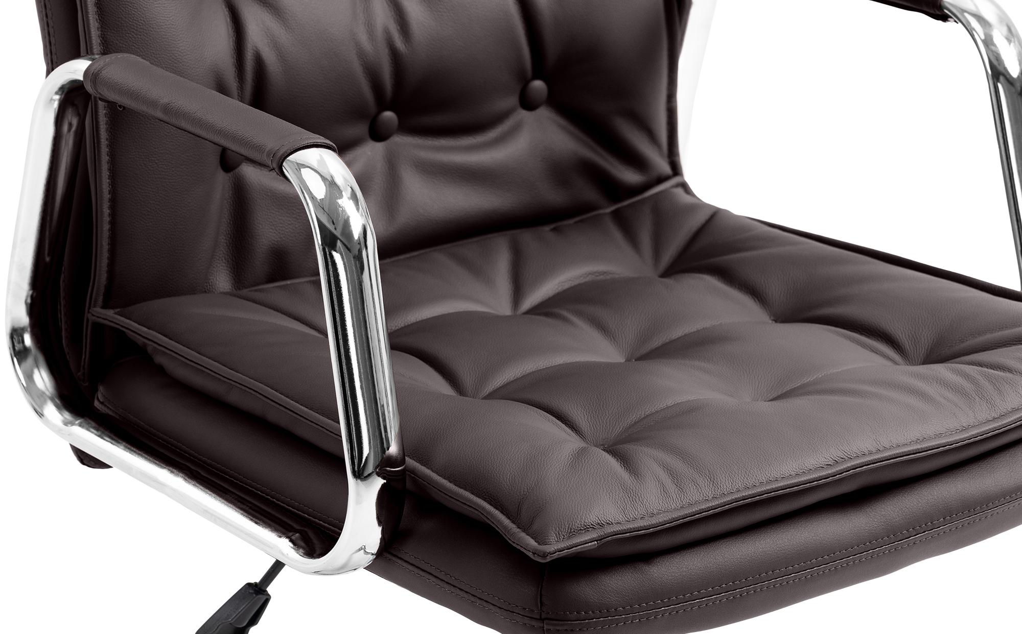 Chaise de bureau Sotira en cuir véritable