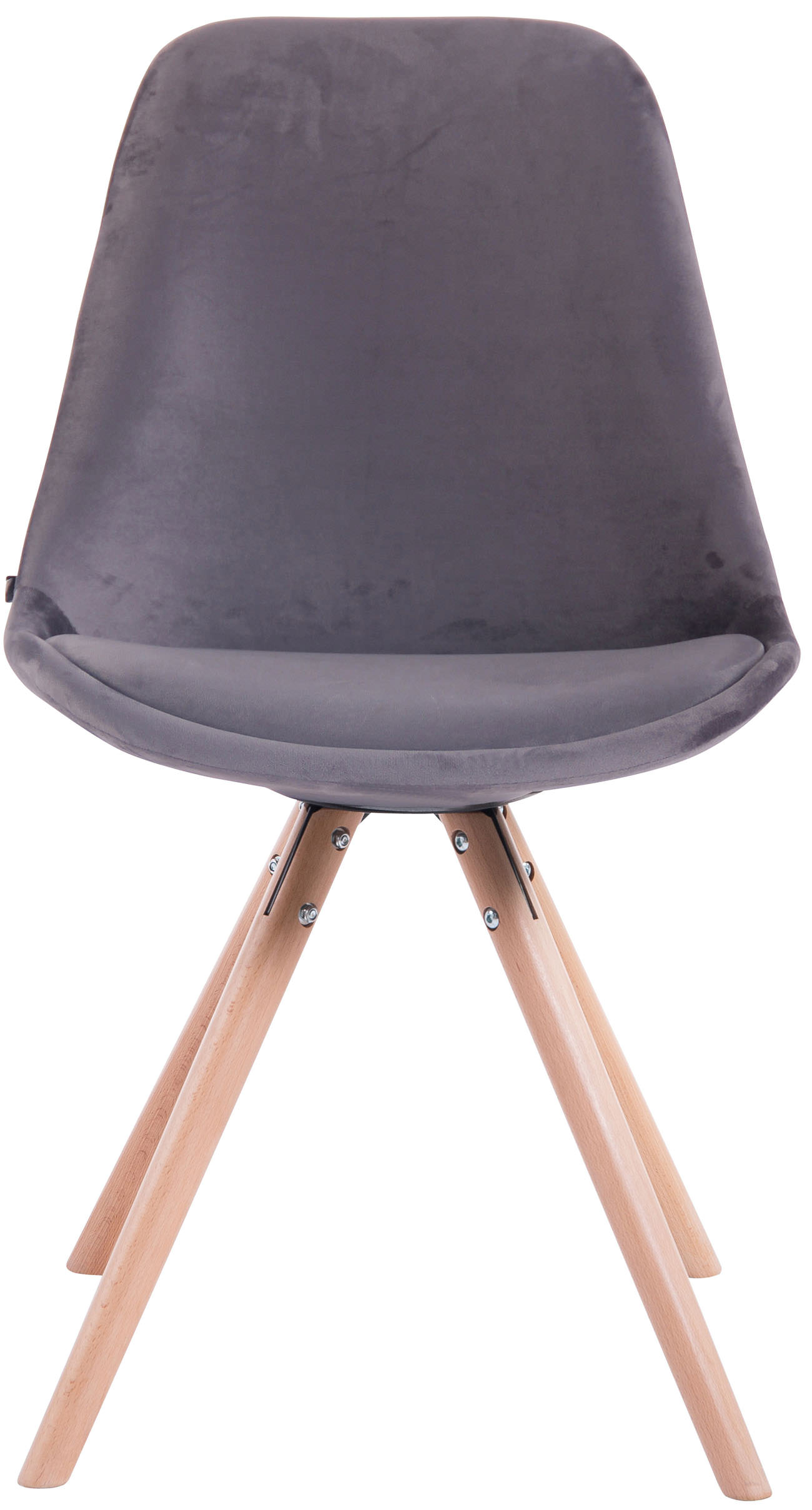 Chaise de salle à manger Toulouse en velours avec pieds ronds