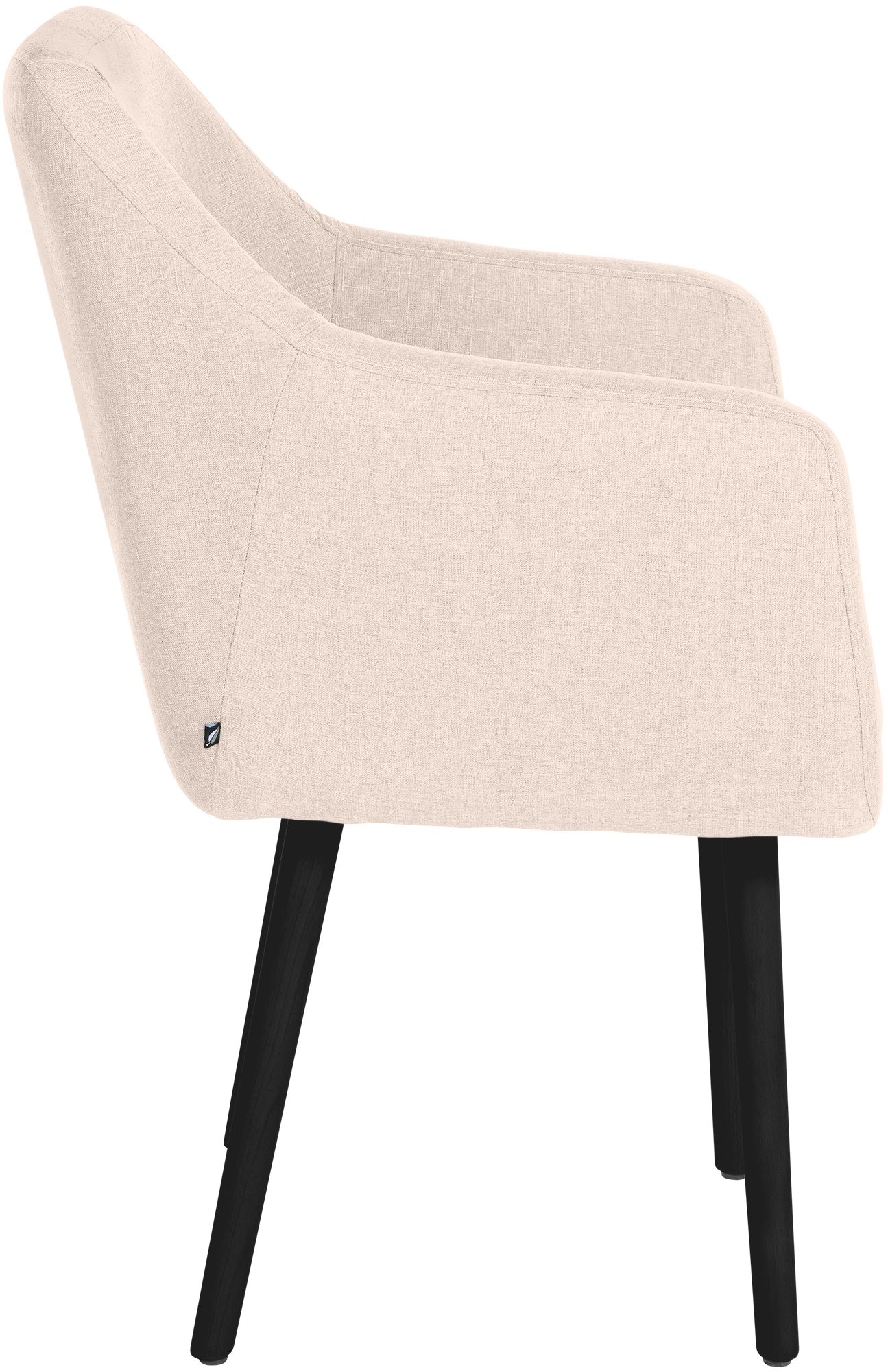 Chaise de salle à manger Utrecht en tissu avec pieds en bois