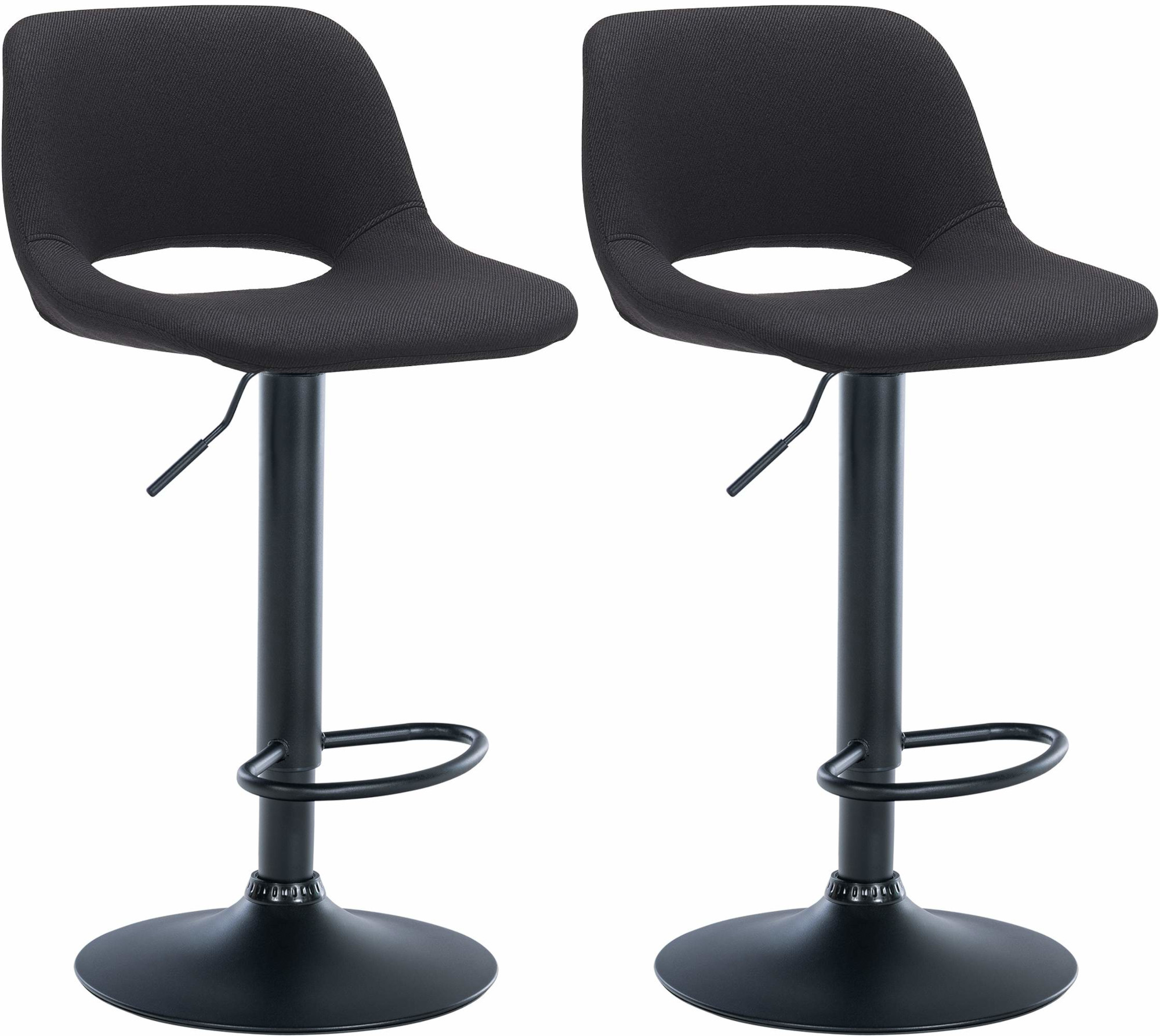 Lot de 2 tabourets de bar Camden tissu