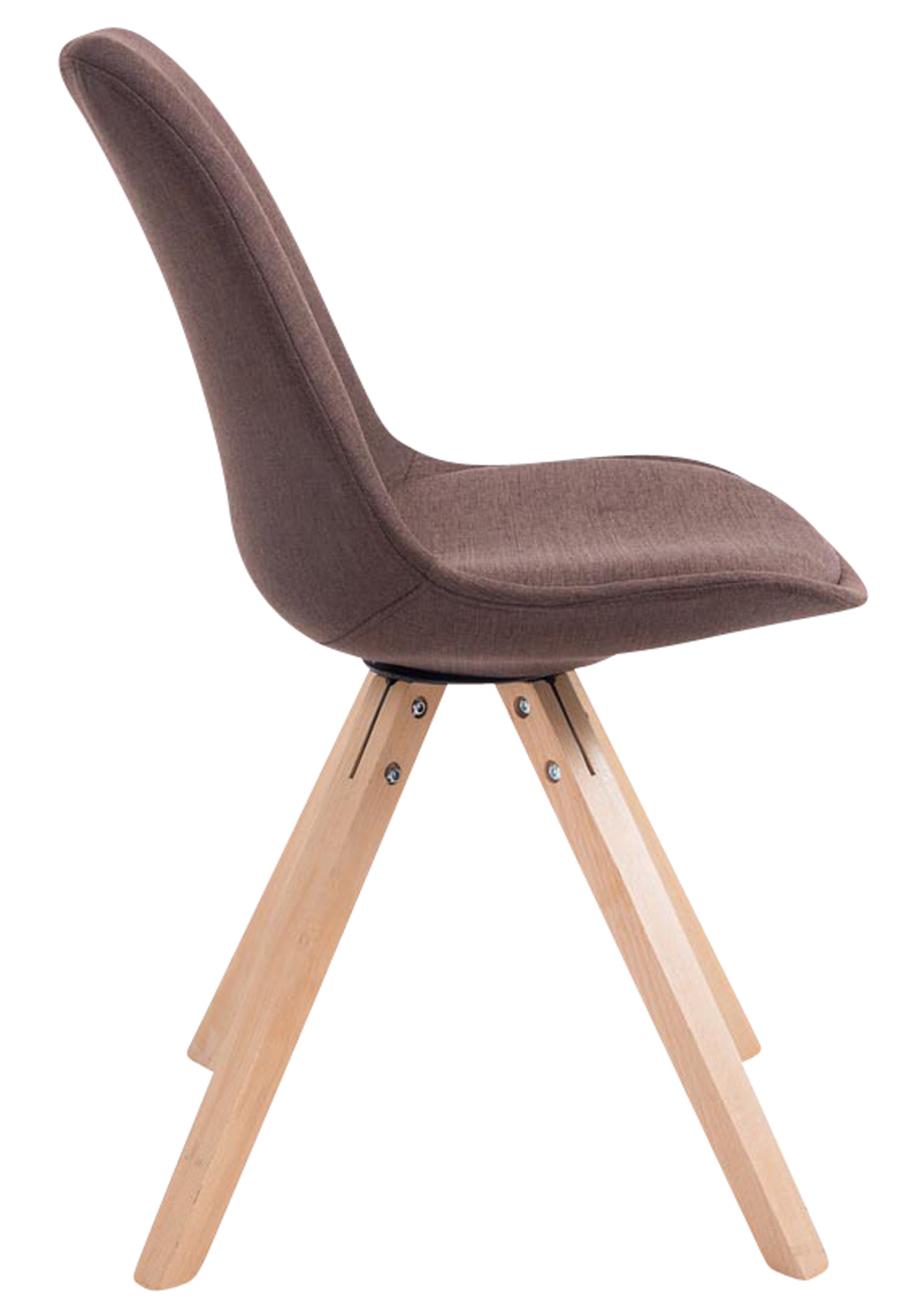 Lot de 4 Chaises de salle à manger Toulouse Tissu Pieds carrés bois