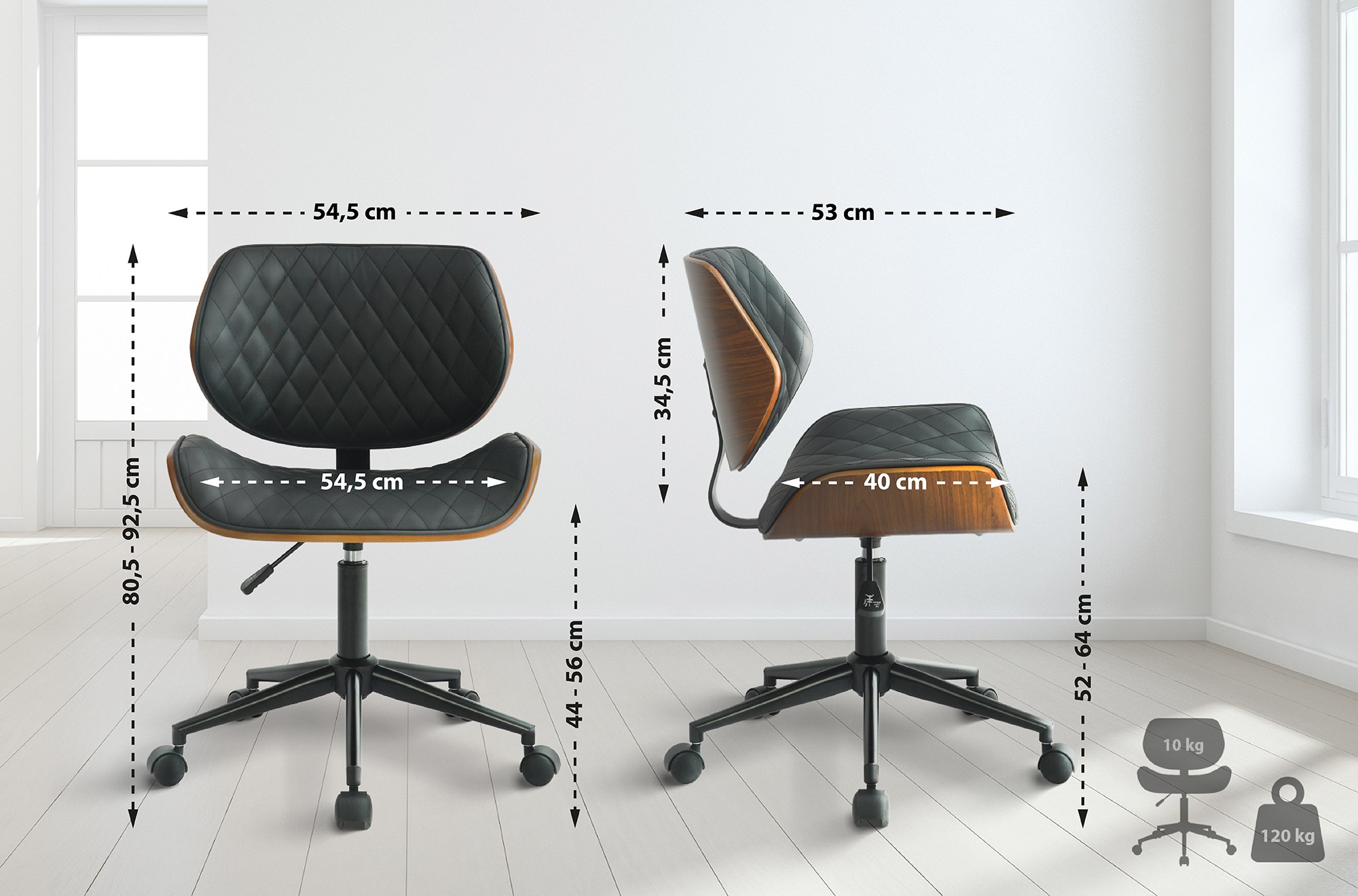 Chaise de bureau Harvest similicuir
