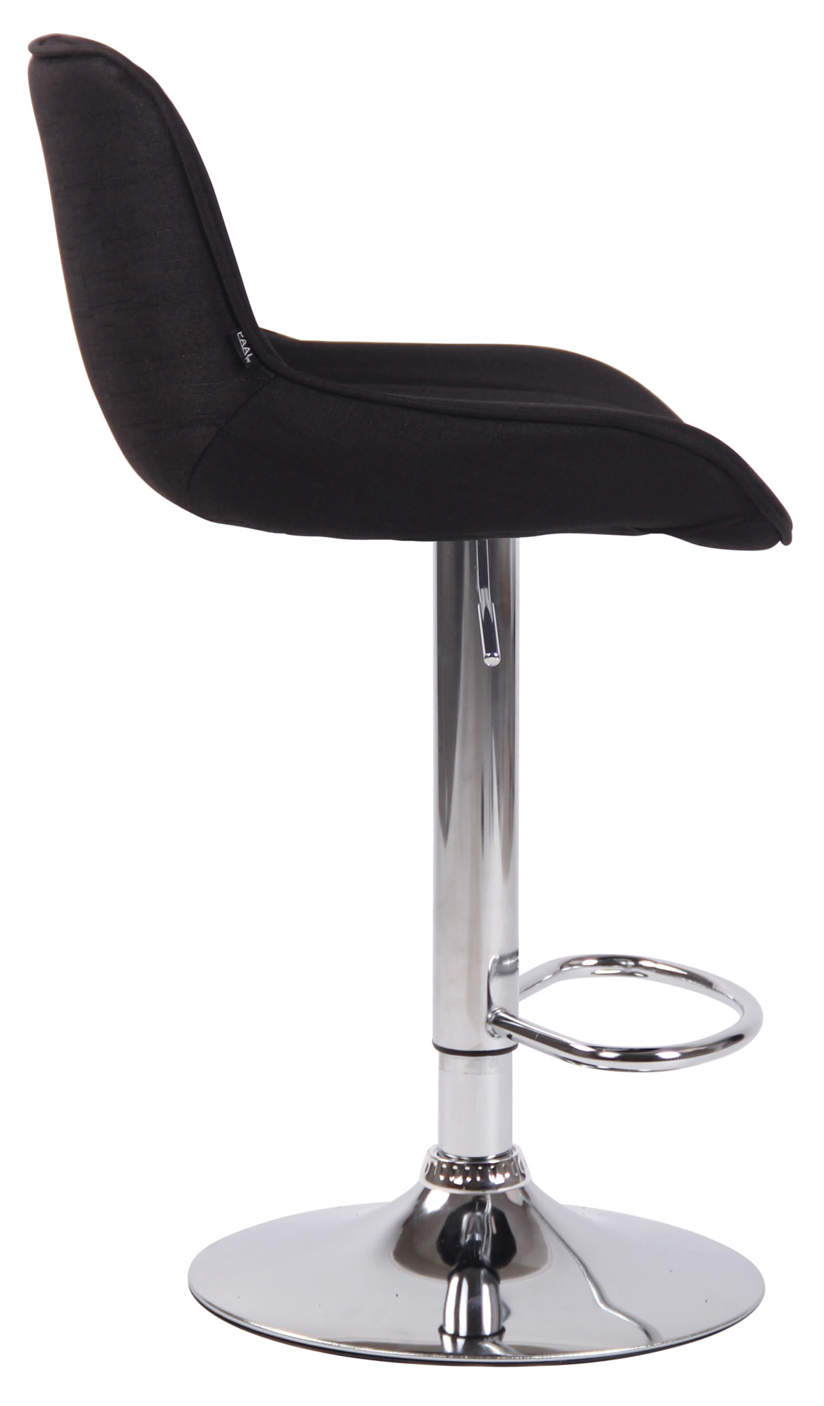 Tabouret de bar Lentini en Tissu avec Piètement trompette en Métal
