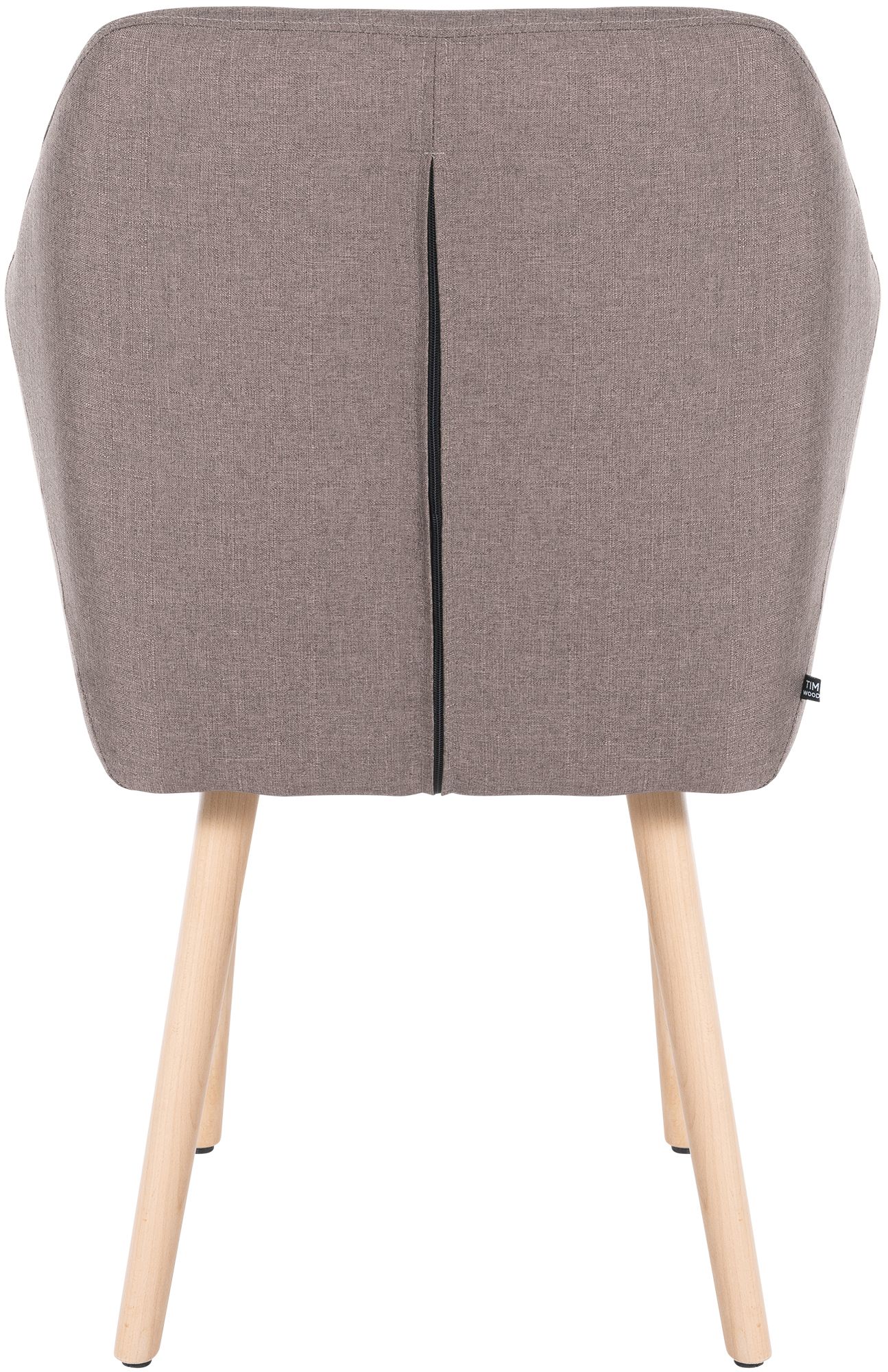 Chaise de salle à manger Utrecht en tissu avec pieds en bois