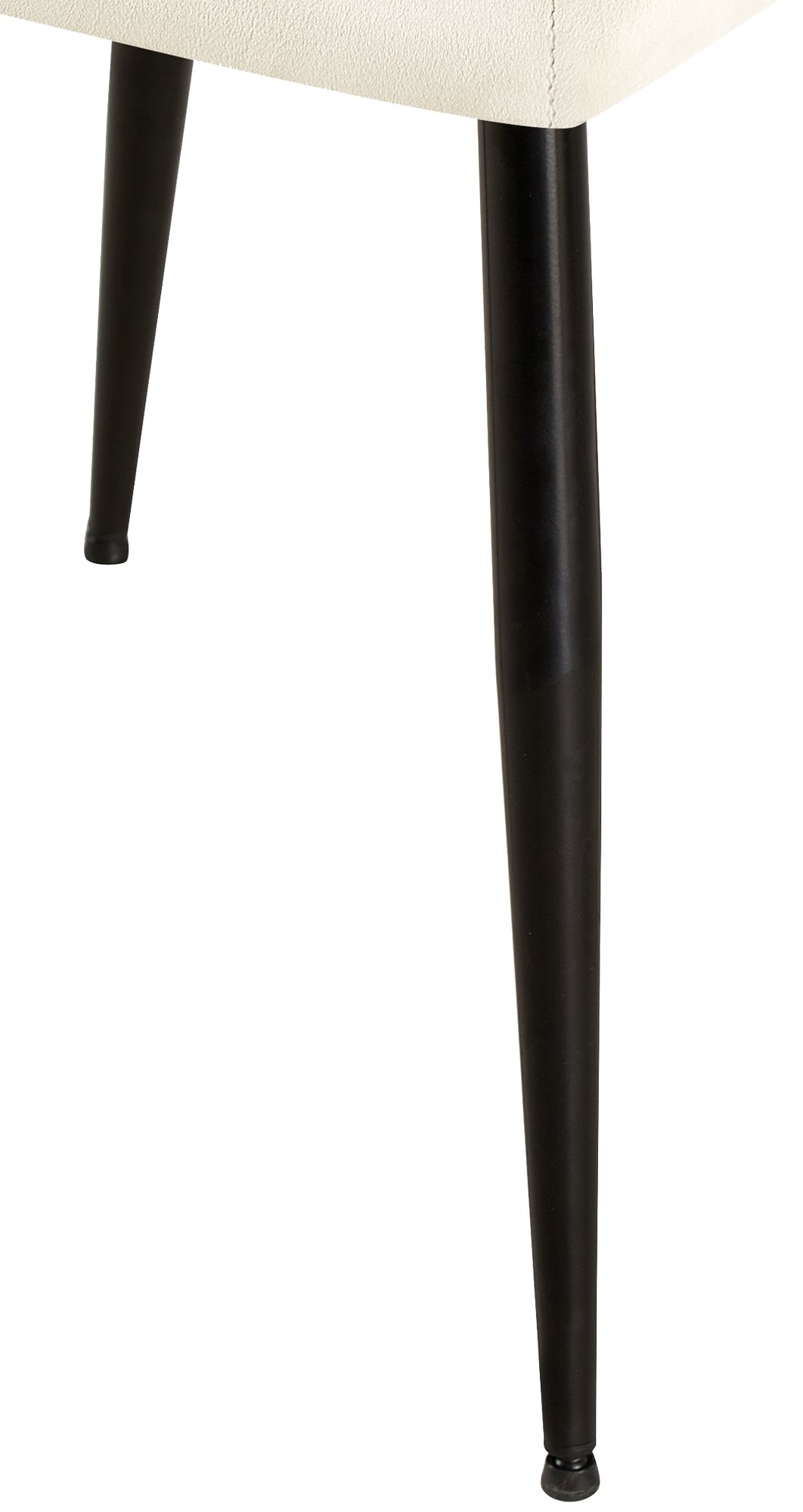 Chaise de salle à manger Emia en Velours avec Piètement en Métal noir