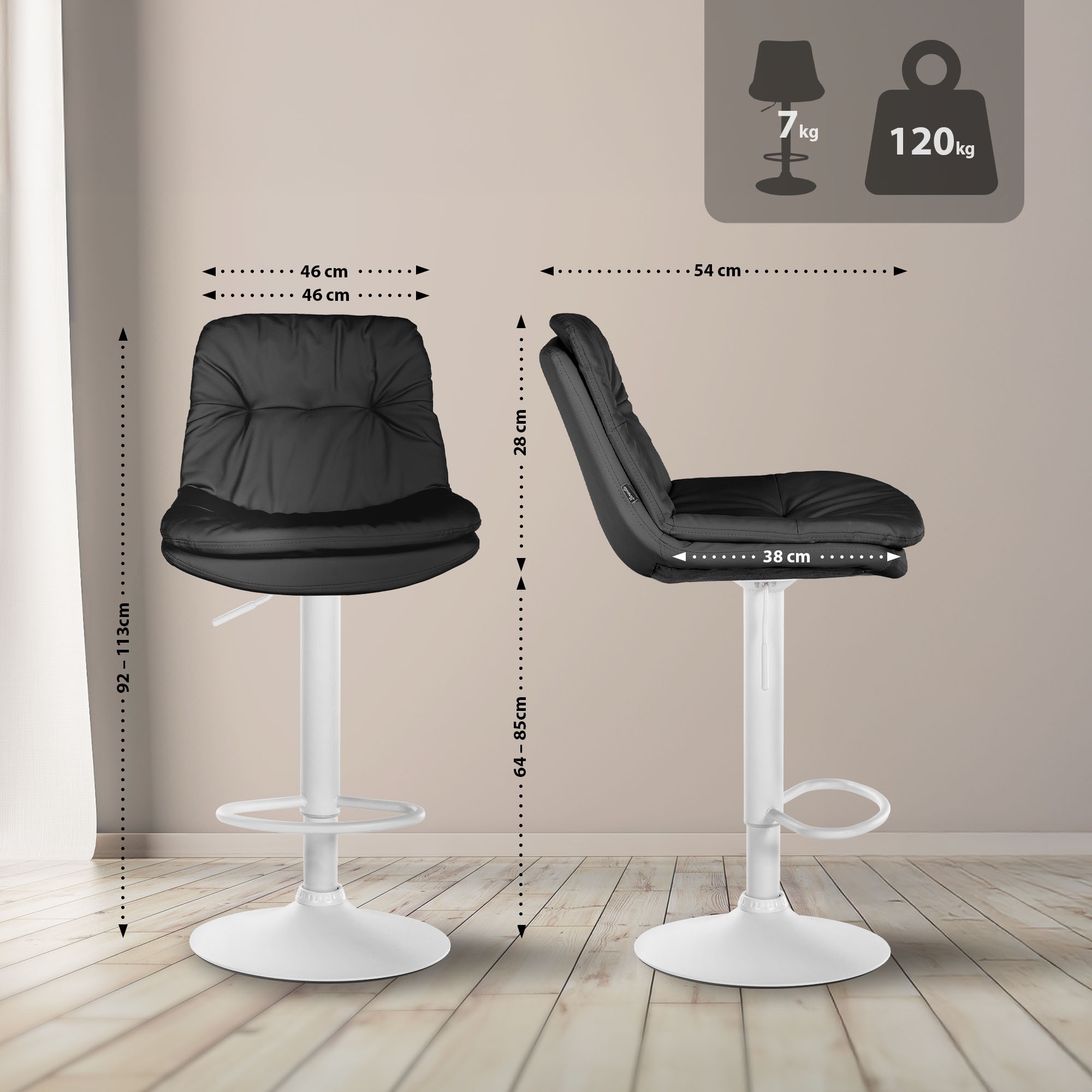 Tabouret de bar Laurel similicuir
