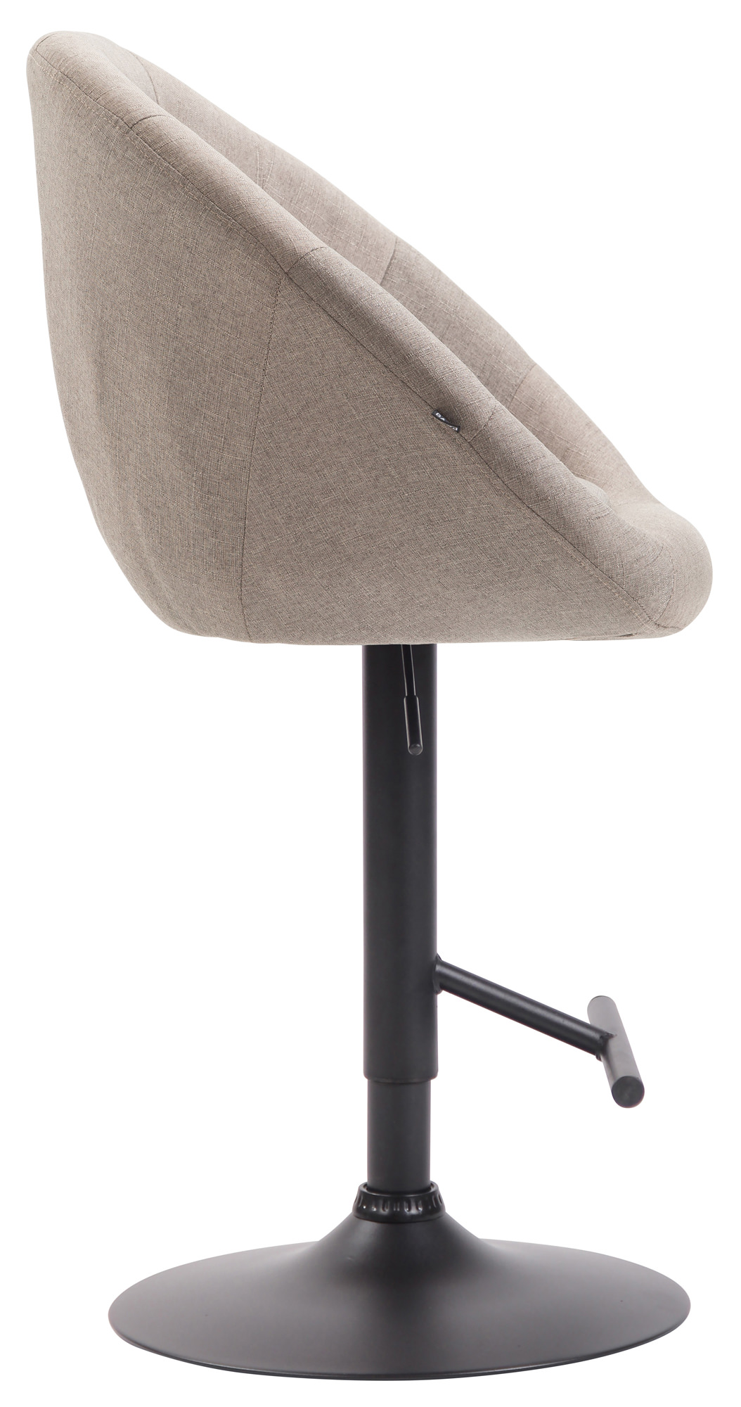 Tabouret de bar London V2 en tissu avec Pied et Repose-pieds en métal