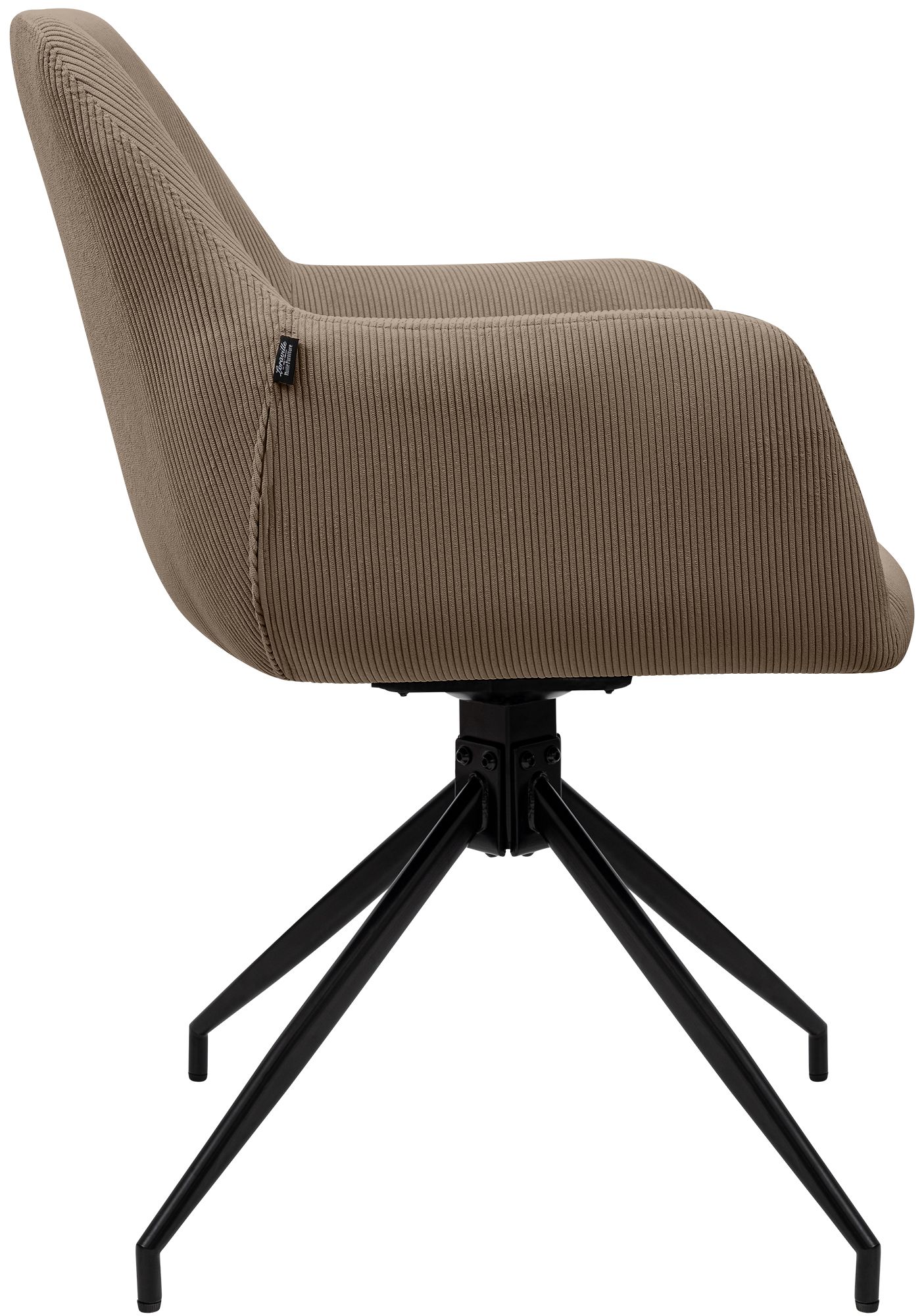 Chaise de salle à manger Merlinda en velours côtelé