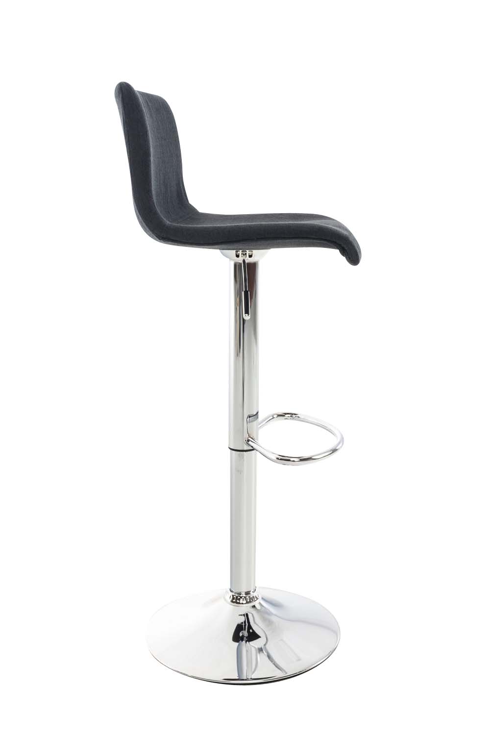 Lot 2 tabourets de bar Hover tissu hauteur réglable Piètement Métal chromé
