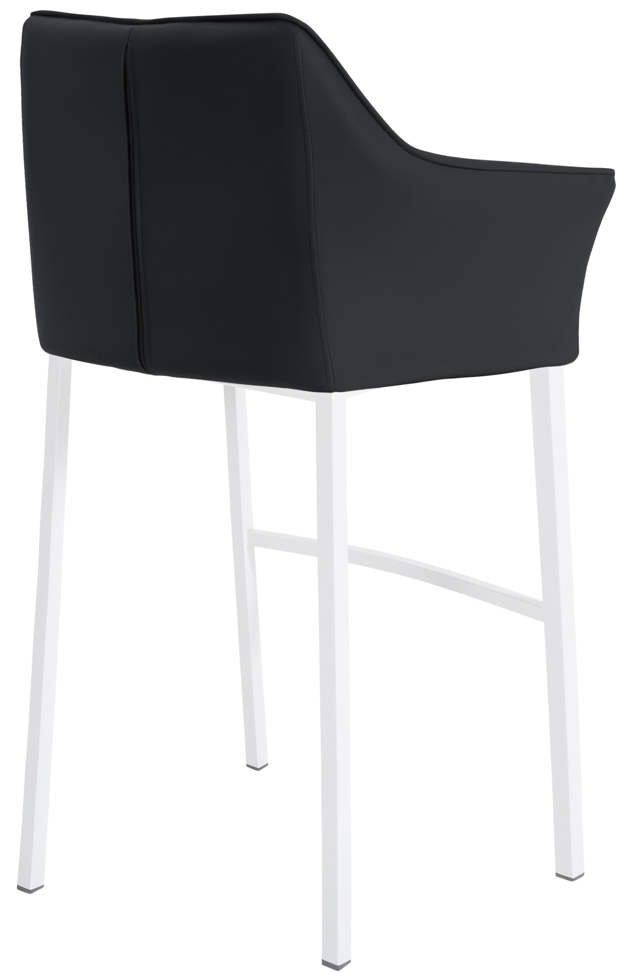 Tabouret de bar Damaso en similicuir avec piétement quatre pieds