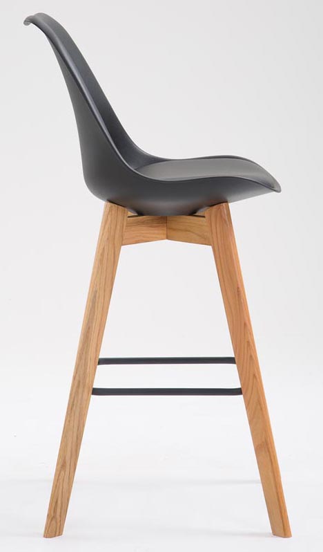 Lot de 2 tabourets de bar Metz avec assise en plastique