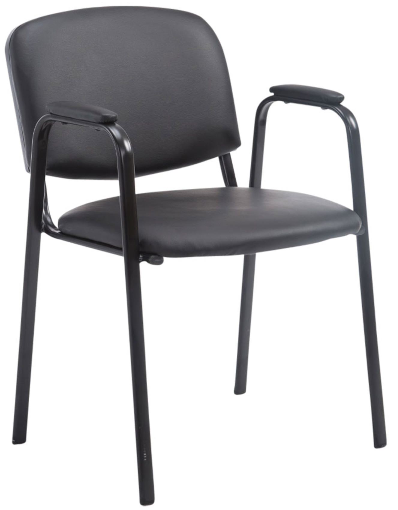 Lot de 4 chaises empilables Ken Pro en simili cuir