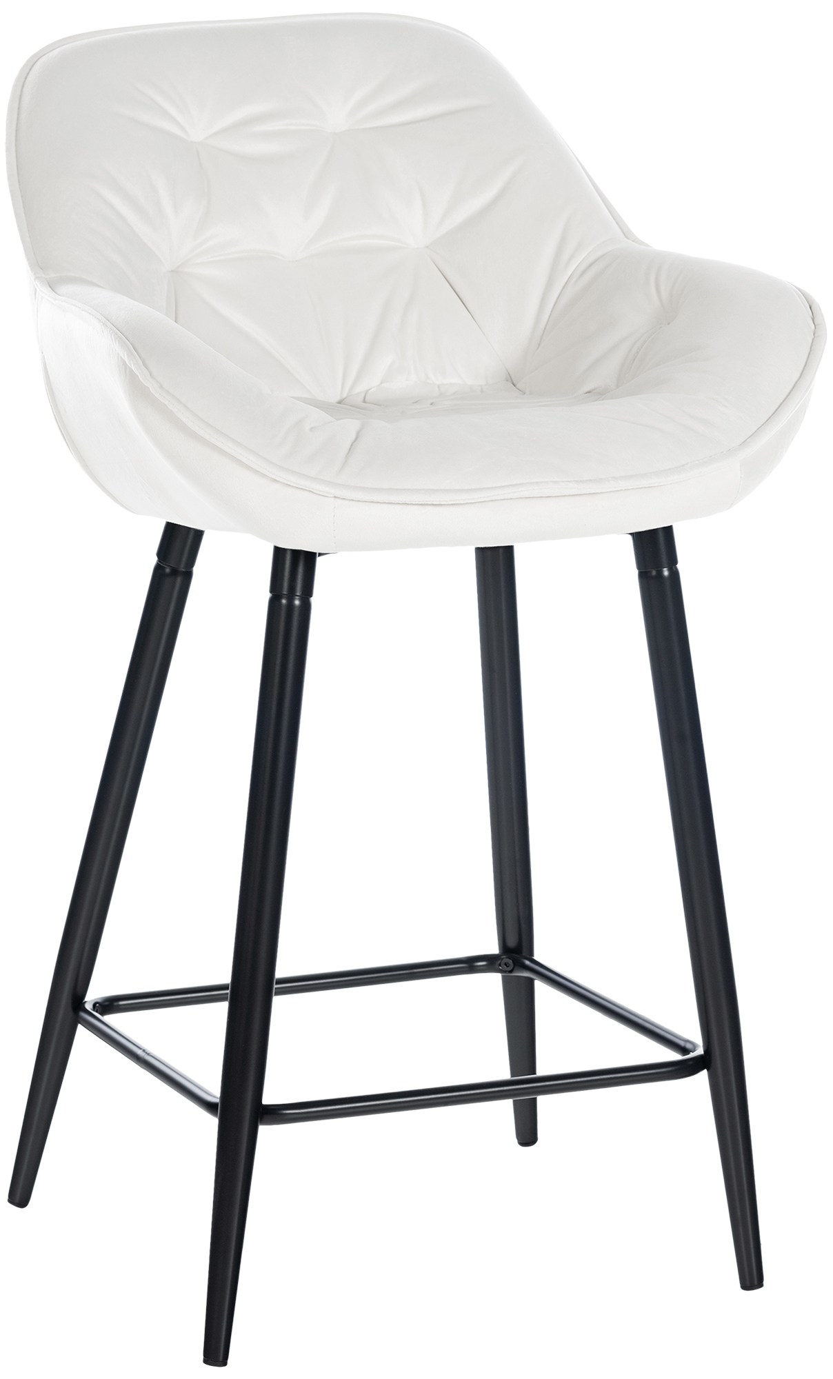 Tabouret de bar Gibson velours hauteur d'assise 76 cm