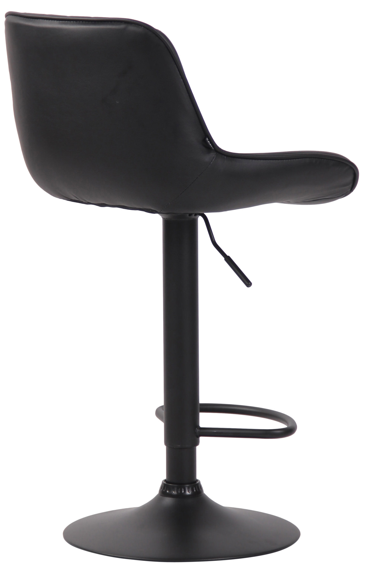 Tabouret de bar Lentini en Similicuir avec Piètement trompette en Métal