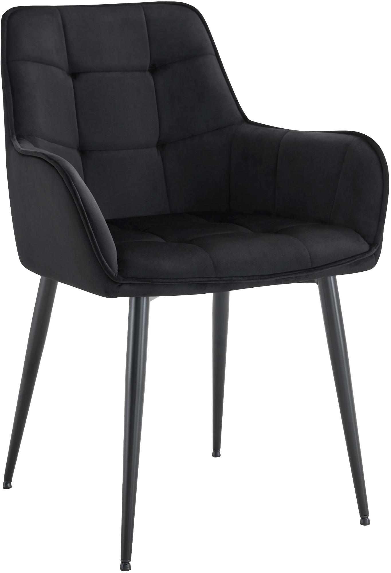 Chaise de salle à manger Ferndale revêtement en velours