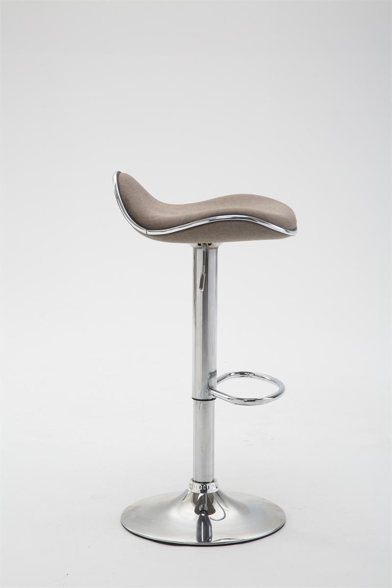 Tabouret de bar Shanghai tissu avec pied en métal