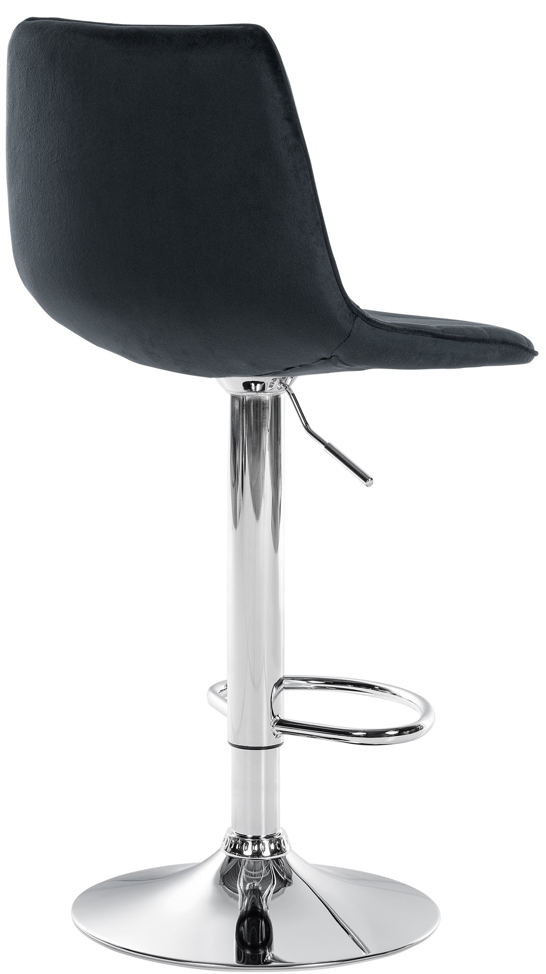 Tabouret de bar Lex en Velours Pied trompette en Métal