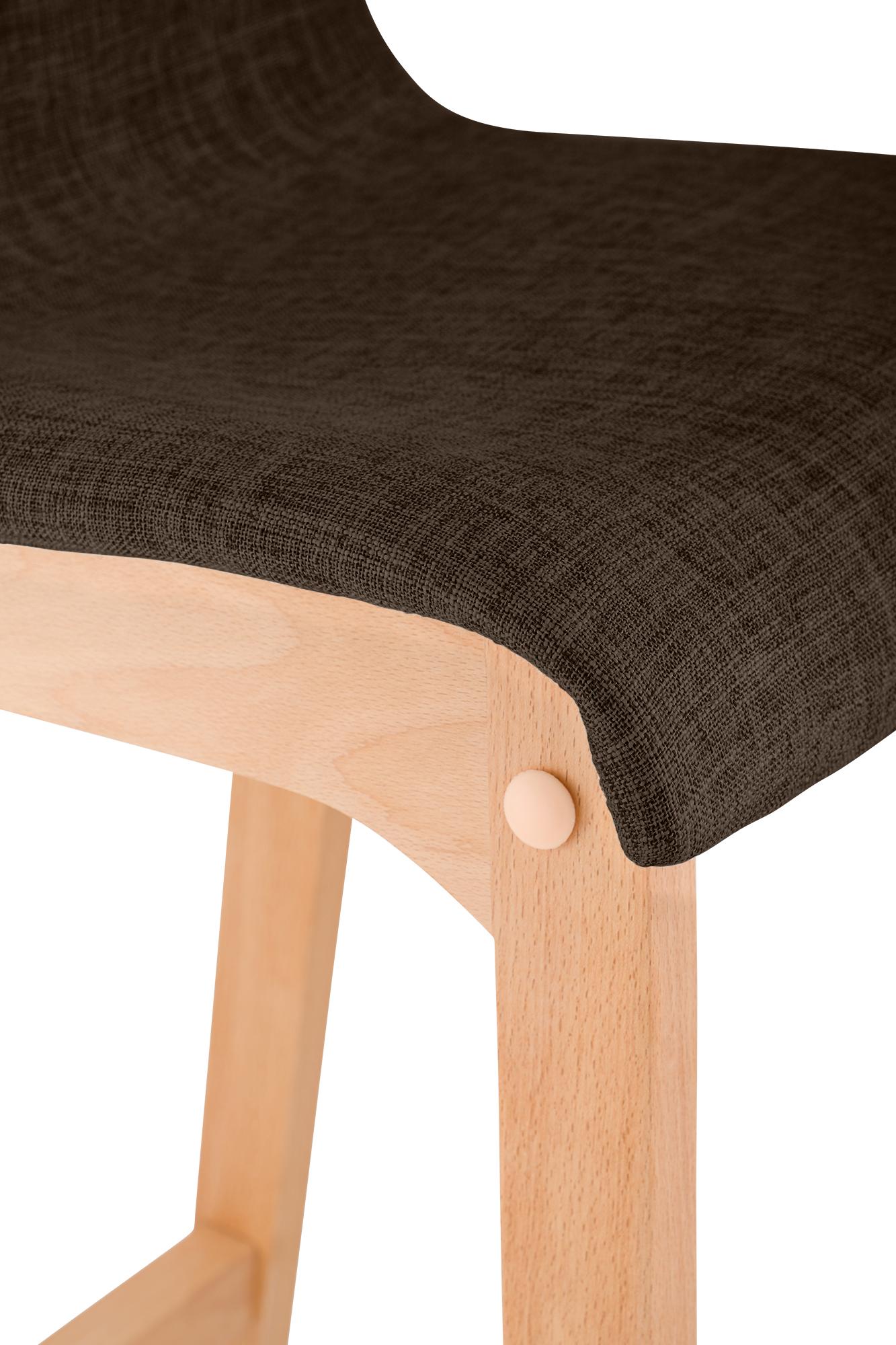 Tabouret de Bar Hover Tissu Piètement Quatre pieds Natura