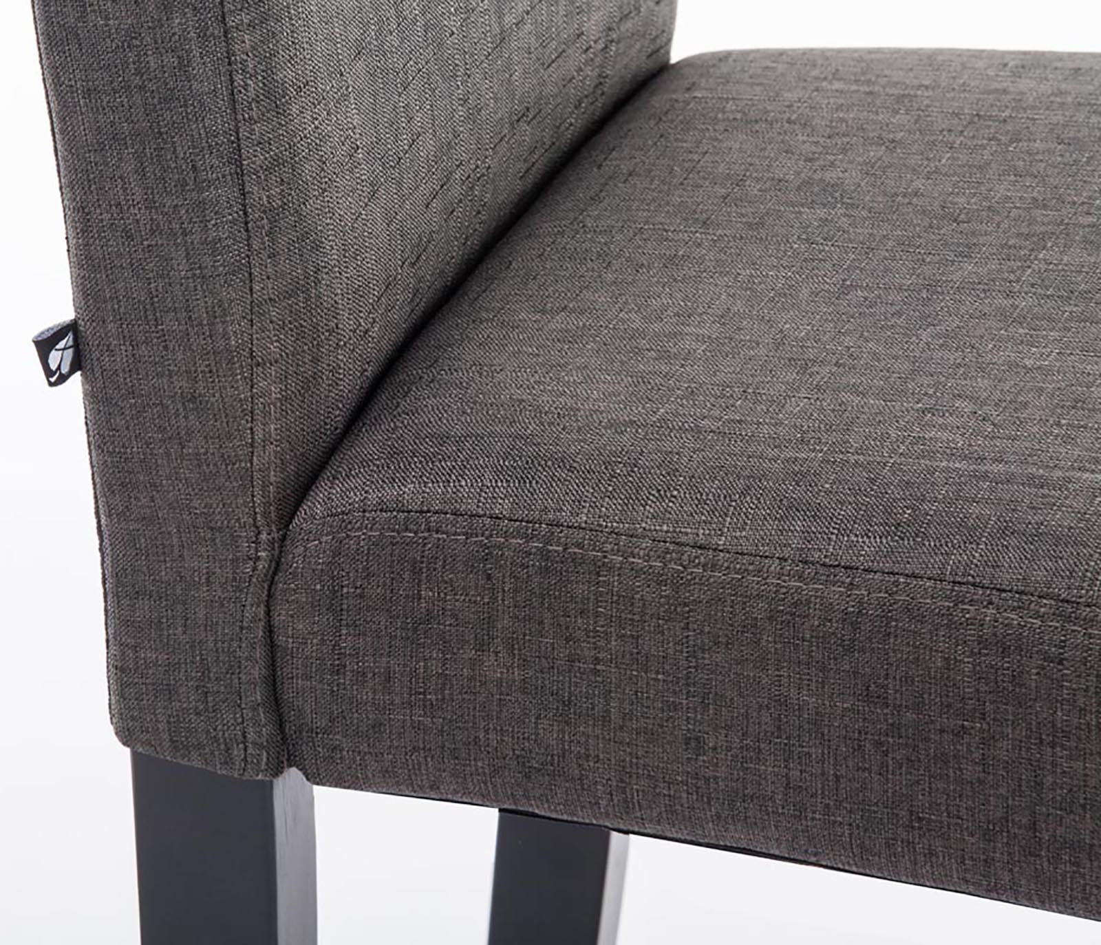 Lot de 4 Chaises de salle à manger Ina Tissu avec pieds en Bois