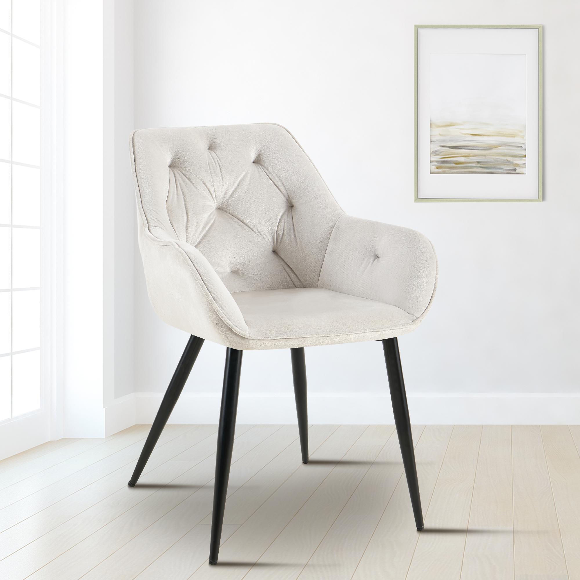 Chaise de salle à manger Cassis revêtement en velours