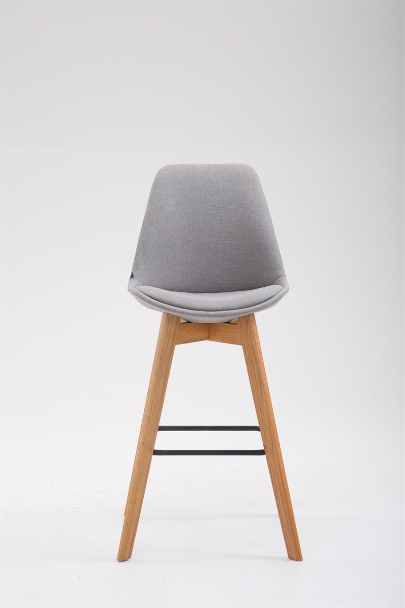Tabouret de Metz tissu blanc