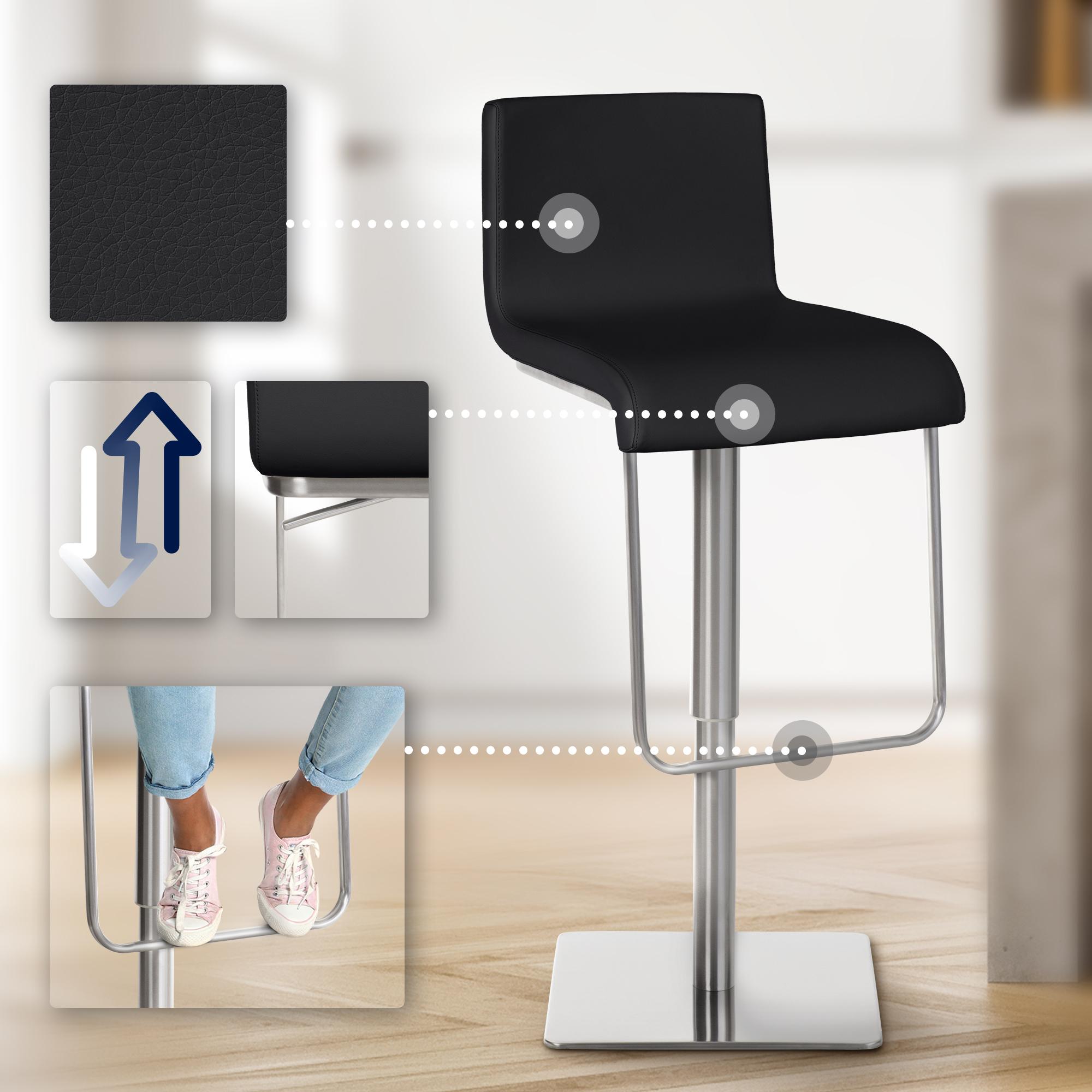 Tabouret de bar Limon en similicuir