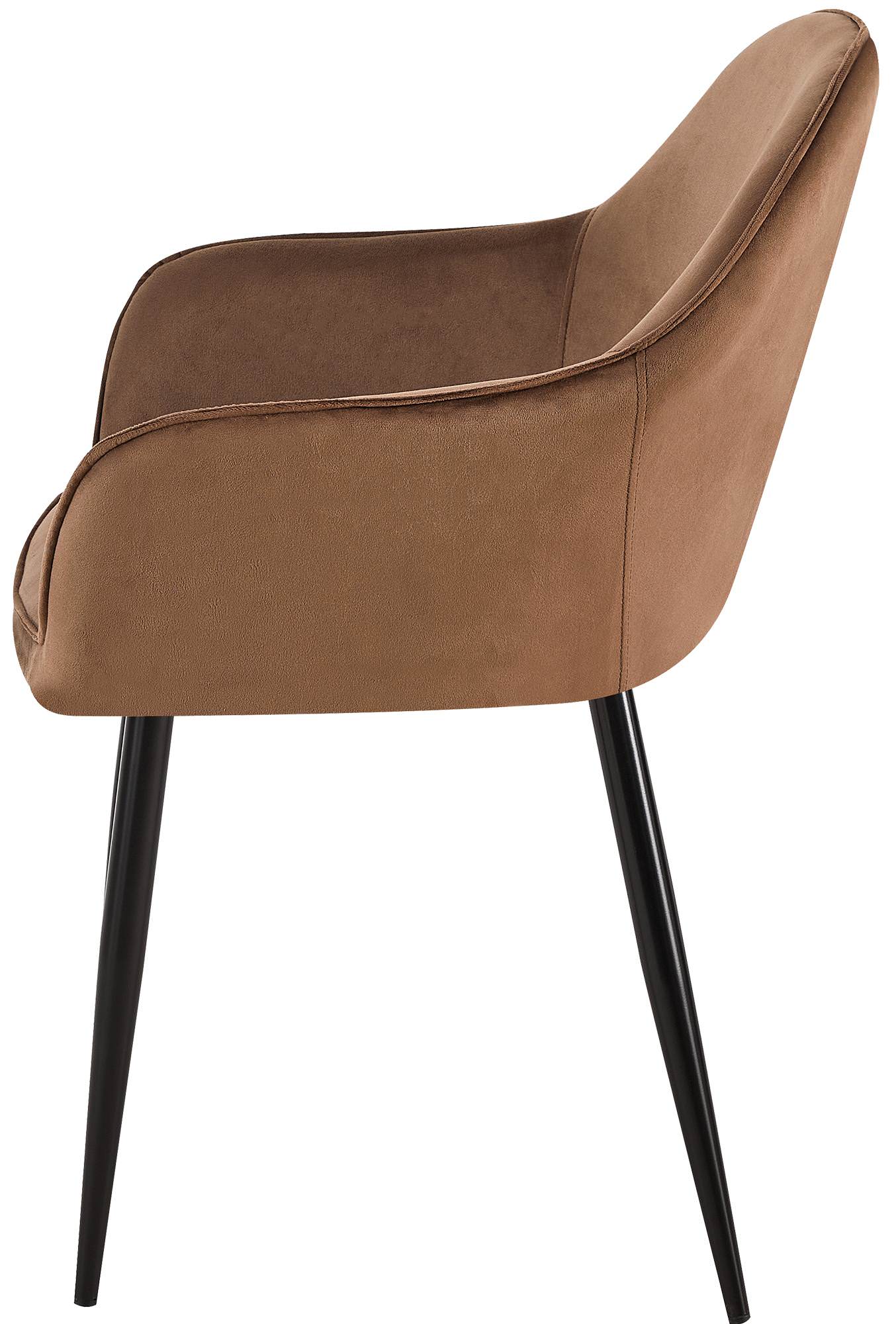 Lot de 2 chaises de salle à manger Boise velours