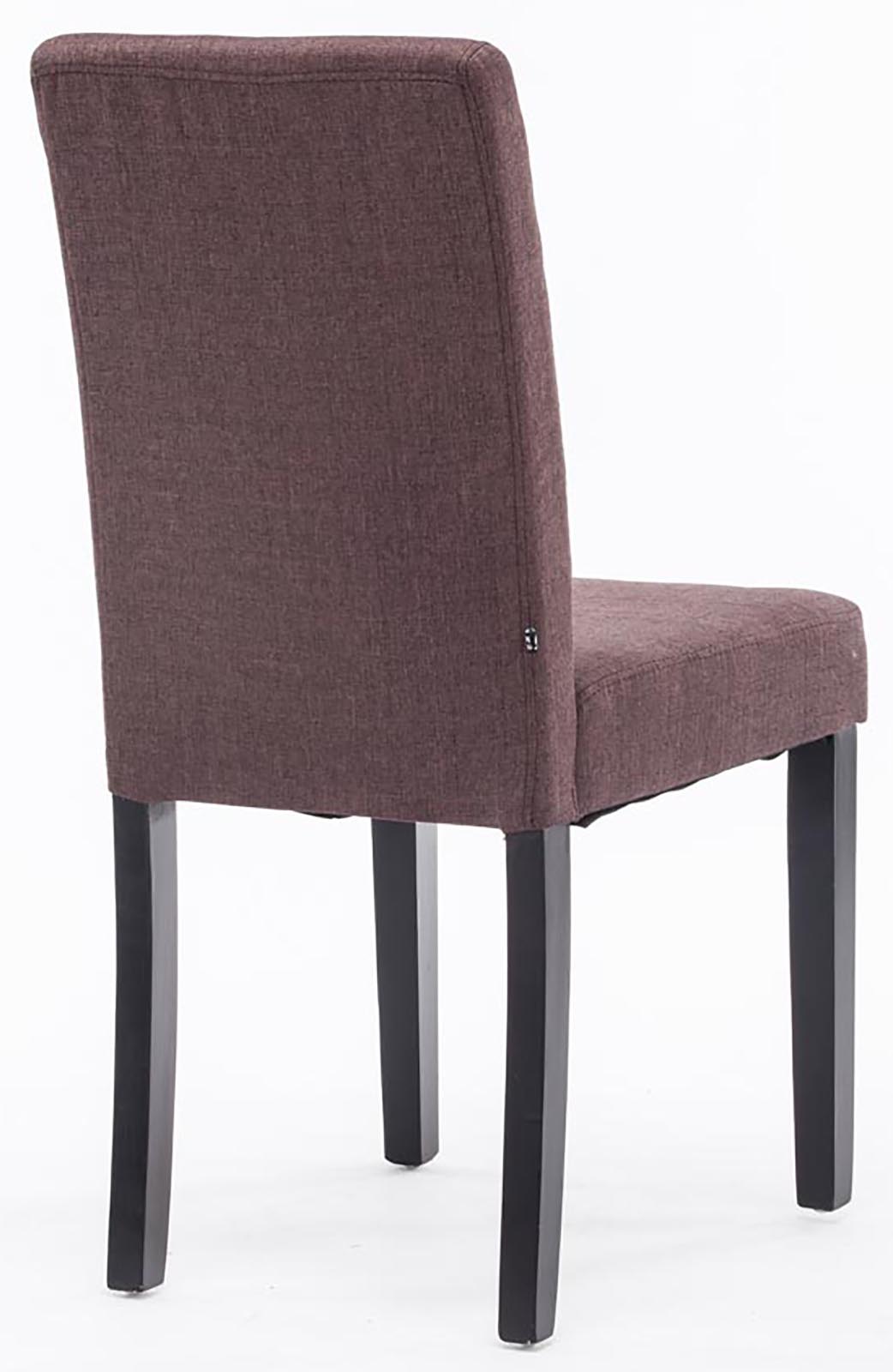 Lot de 2 Chaises de salle à manger Ina Tissu avec pieds en Bois