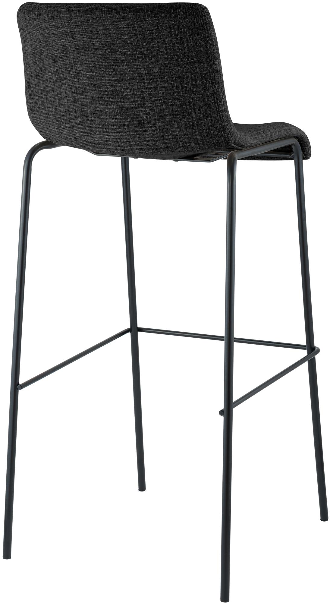 Lot de 2 tabourets de bar Hover en tissu, pieds metalliques