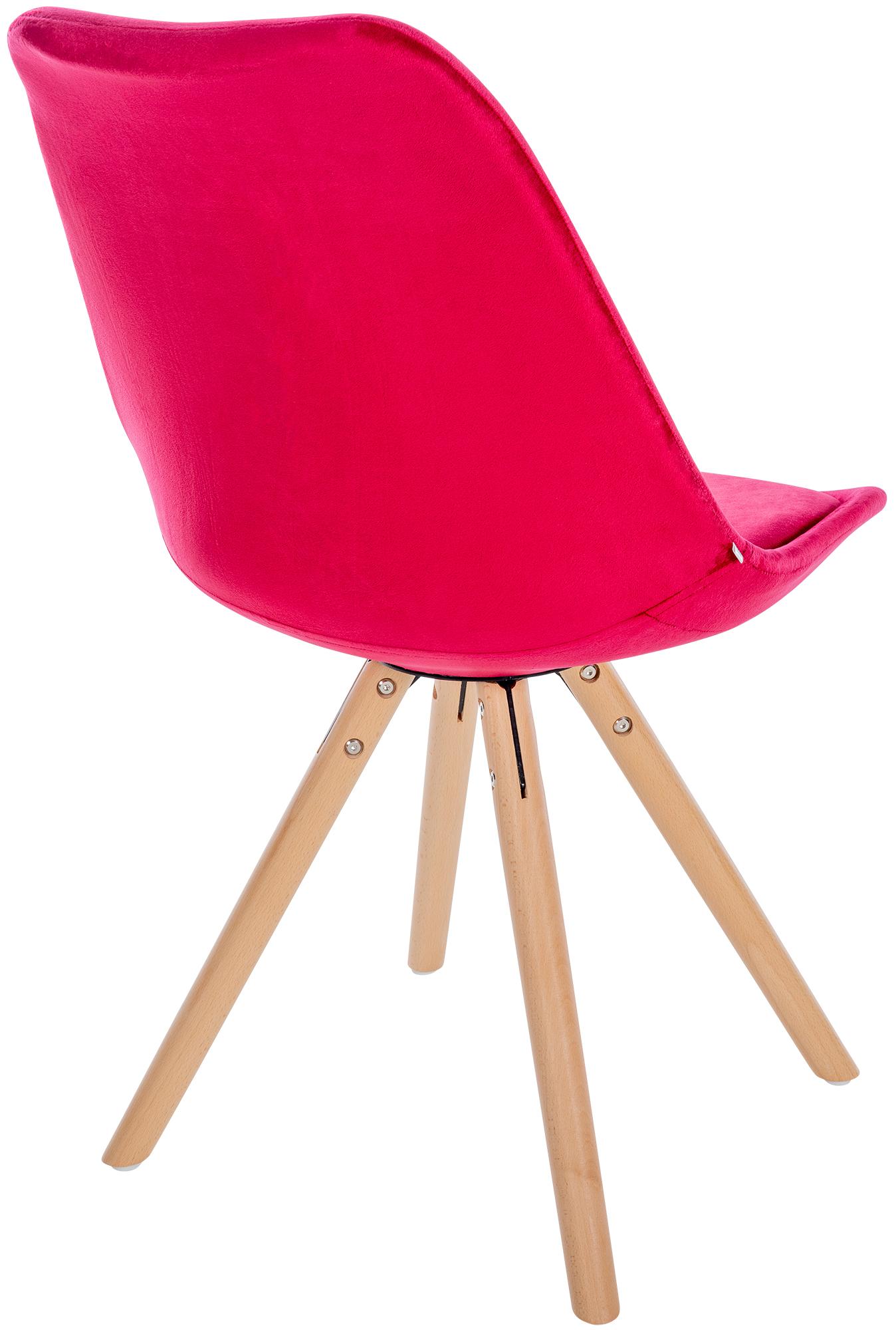 Chaise de salle à manger Sofia en velours avec Pieds en bois