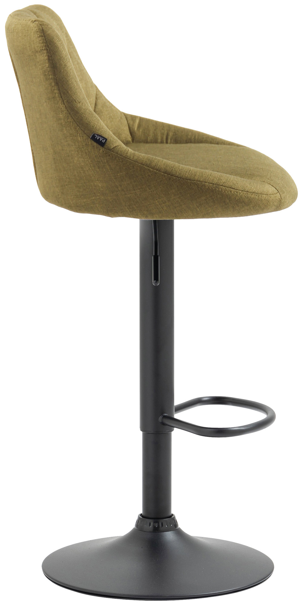 Tabouret de bar Lazio en Tissu Hauteur réglable siège pivotant