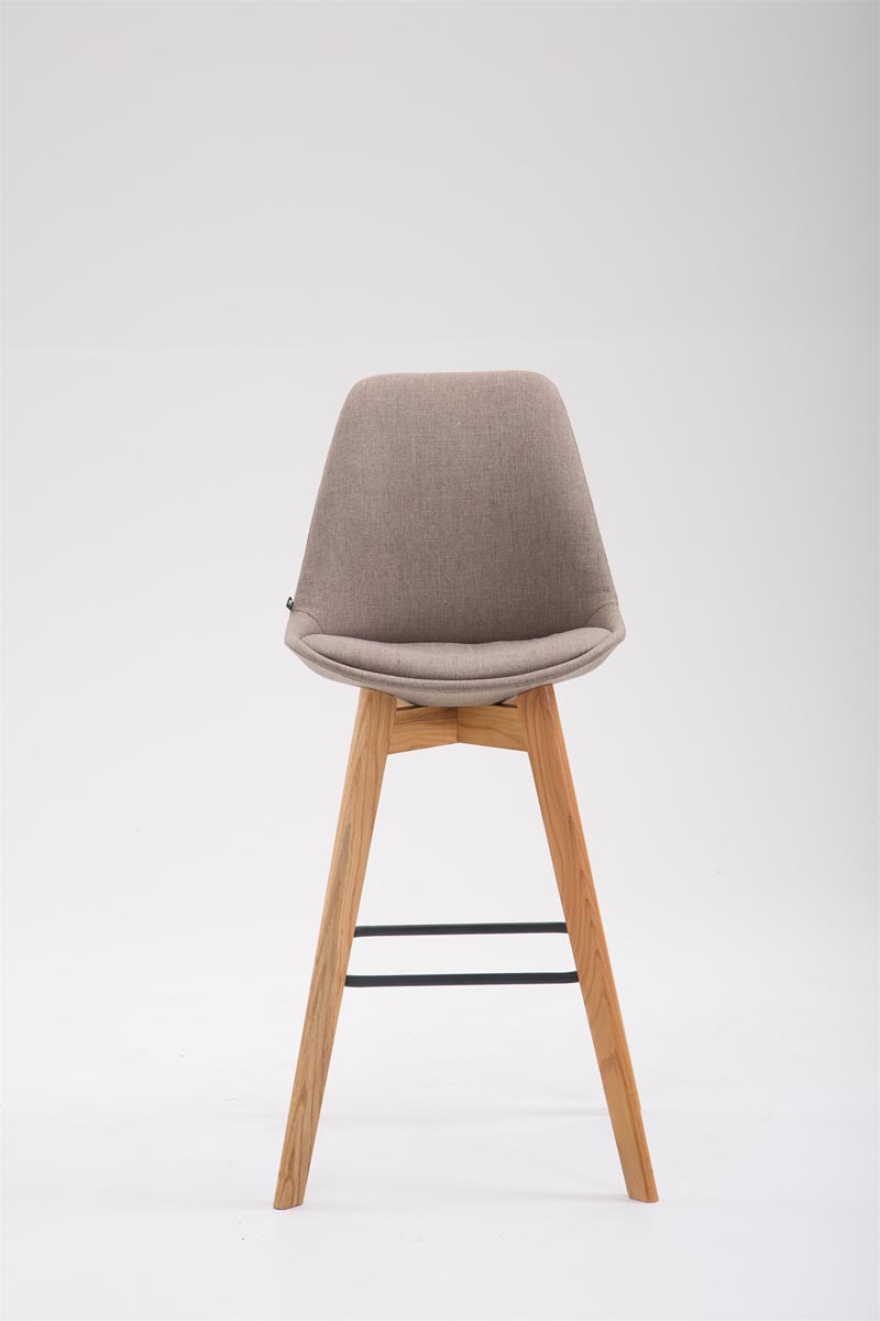 Tabouret de Metz tissu blanc