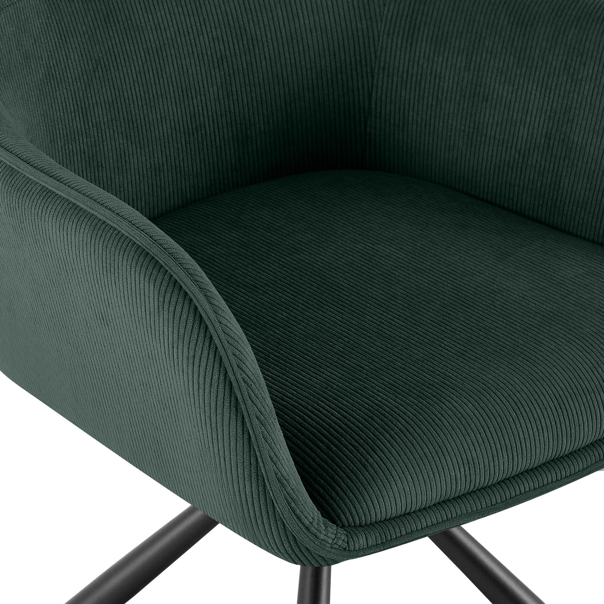Chaise de salle à manger Tipton en velours côtelé