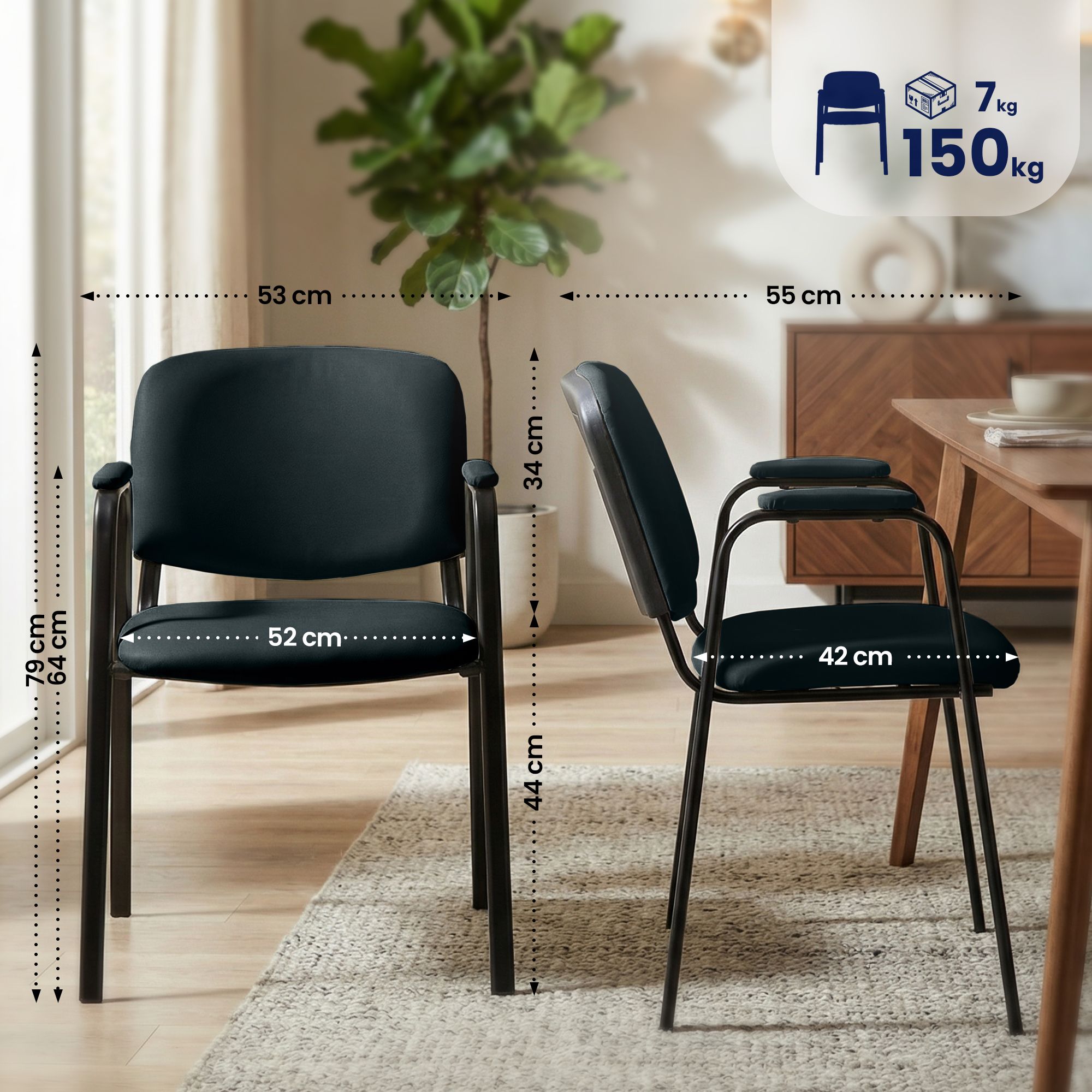 Chaise Empilable Ken Pro en Similicuir