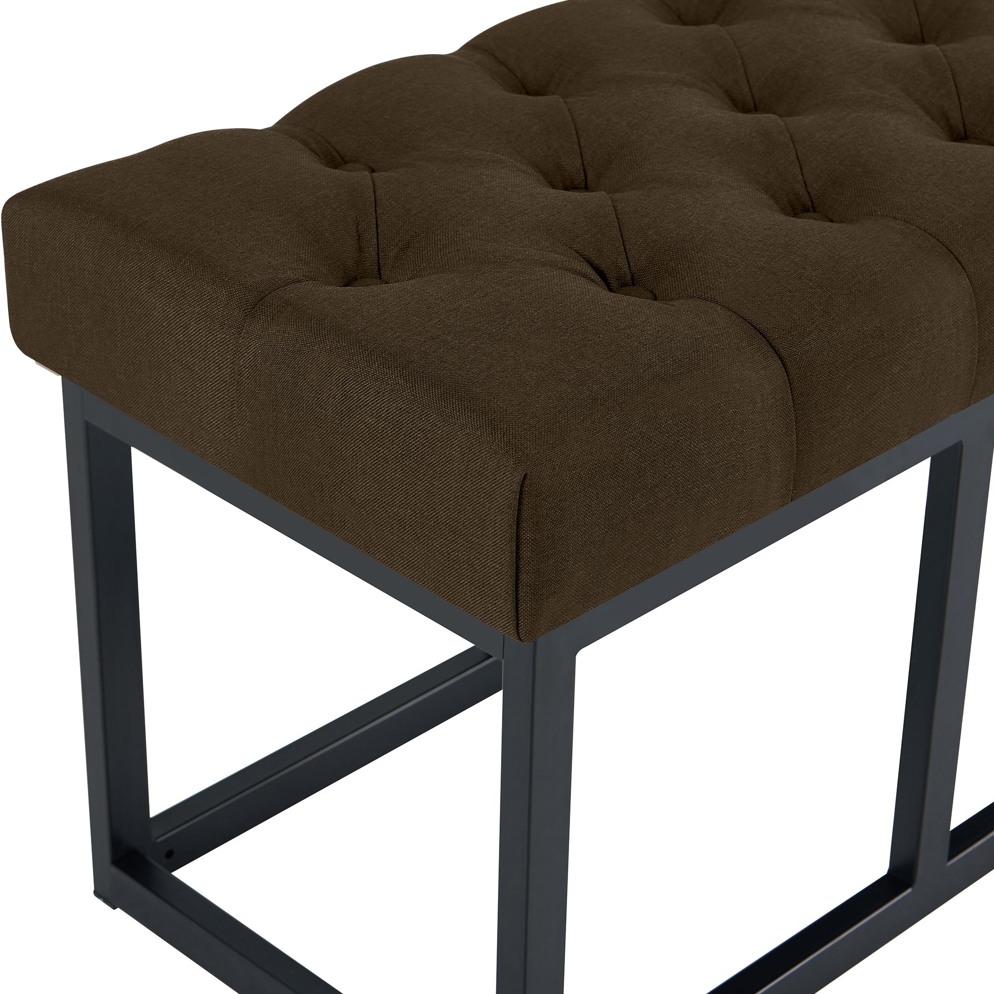 Banc Amun en tissu avec structure noire