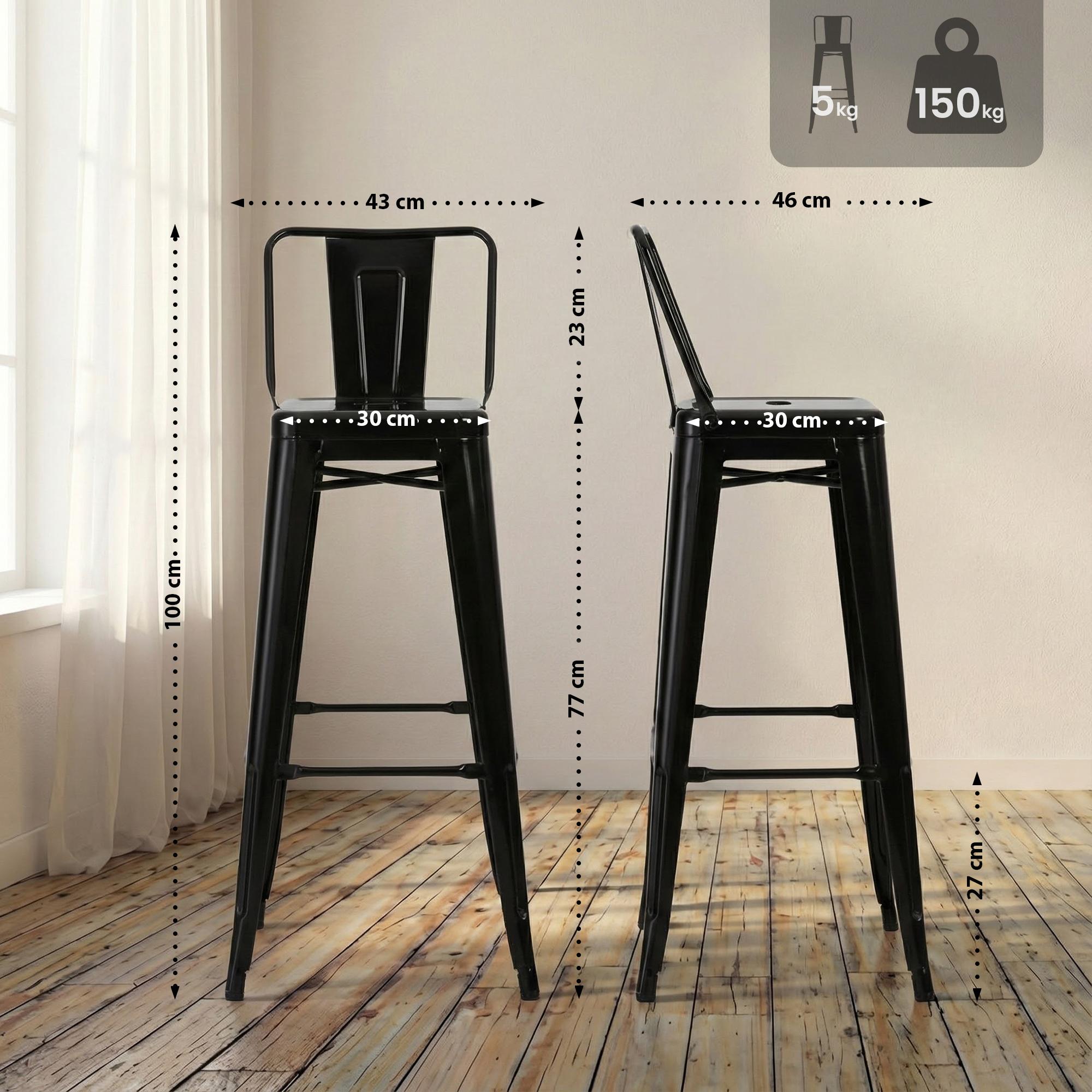 Lot de 2 Tabourets de Bar Mason
