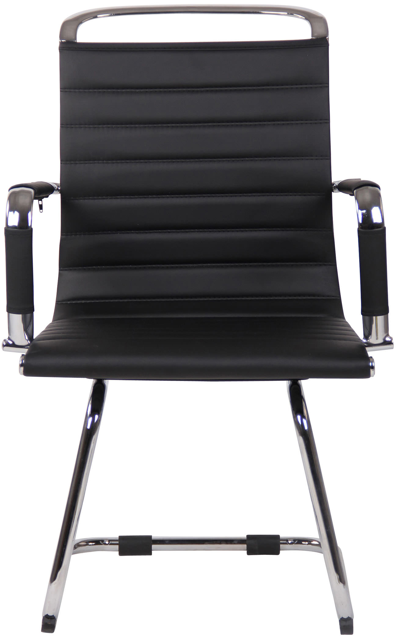 Lot de 2 Chaises cantilever Balve avec piètement Luge en métal