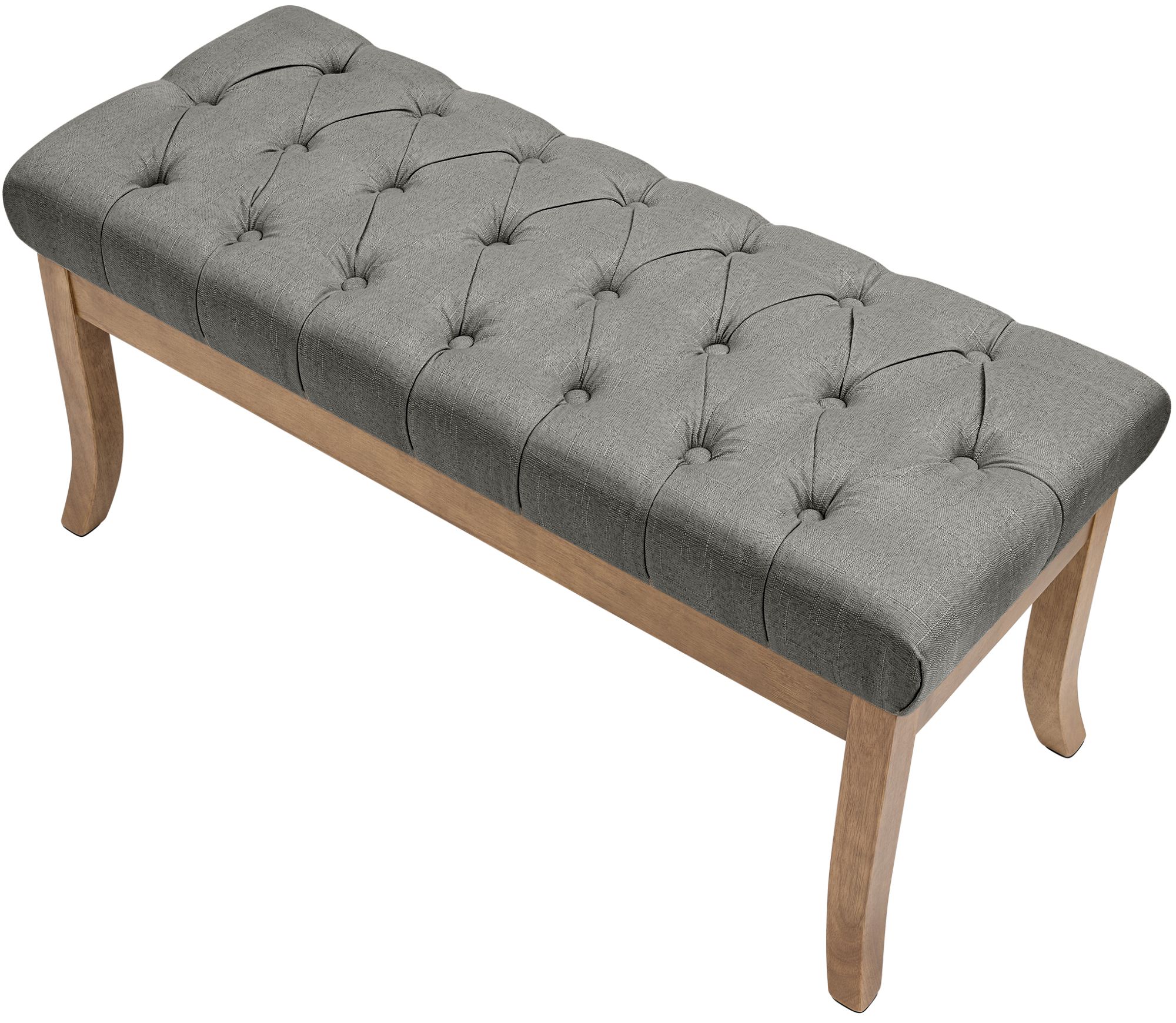 Banquette Ramses en tissu avec piètement en bois clair
