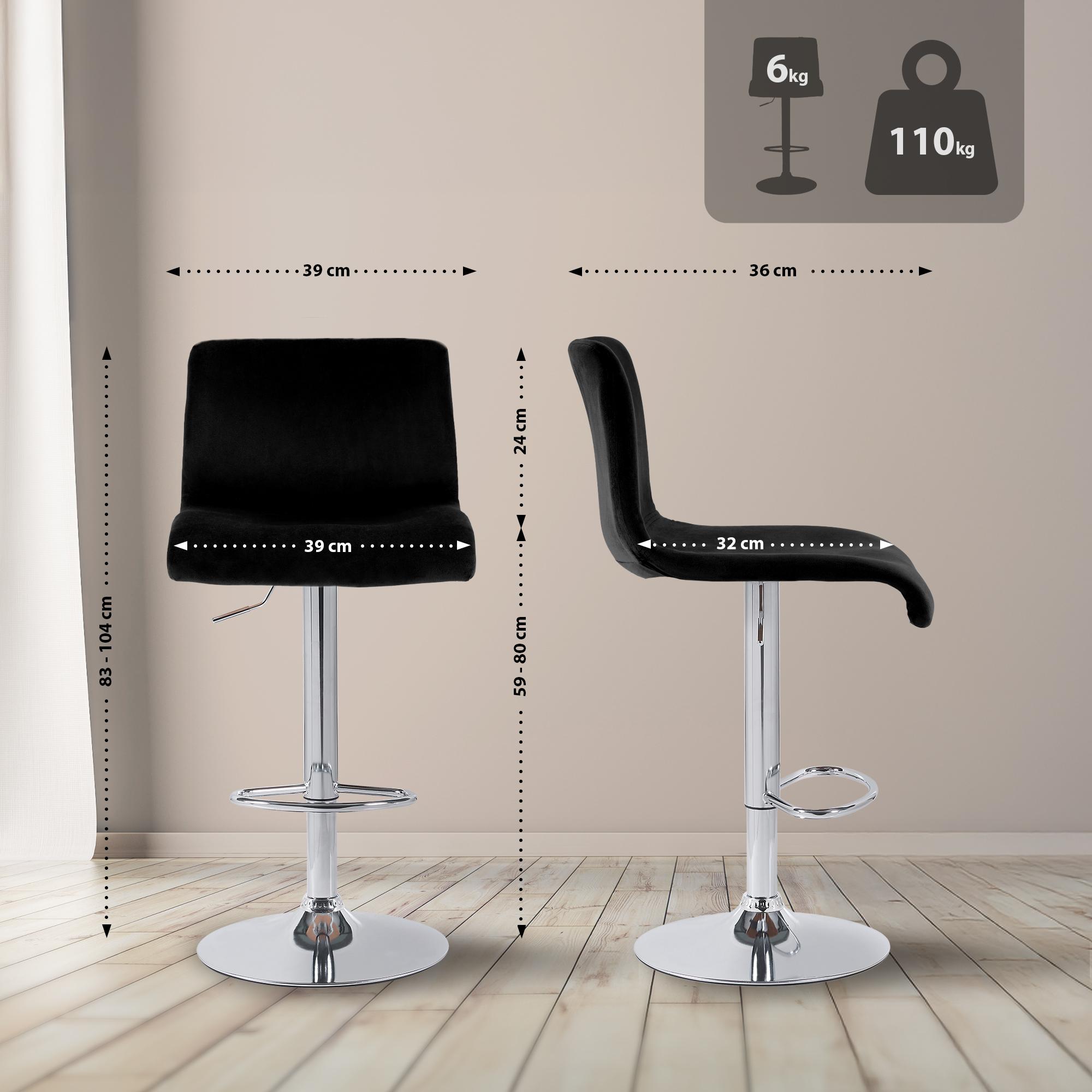 Tabouret de Bar Hover Velours